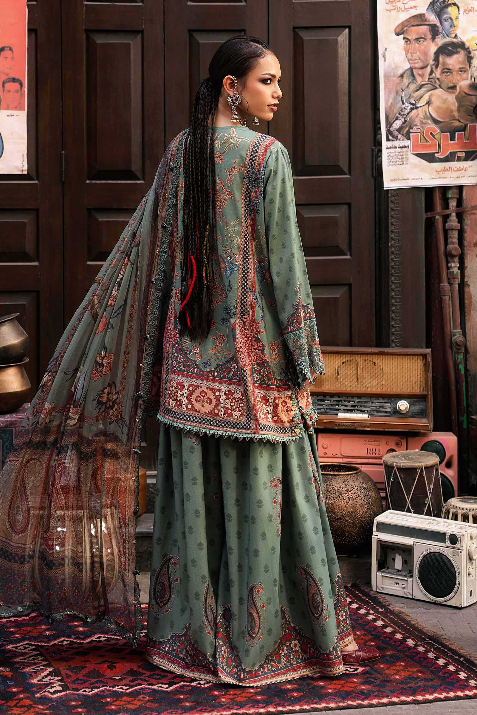 3 Piece Unstitched Embroidered Cambric Suit