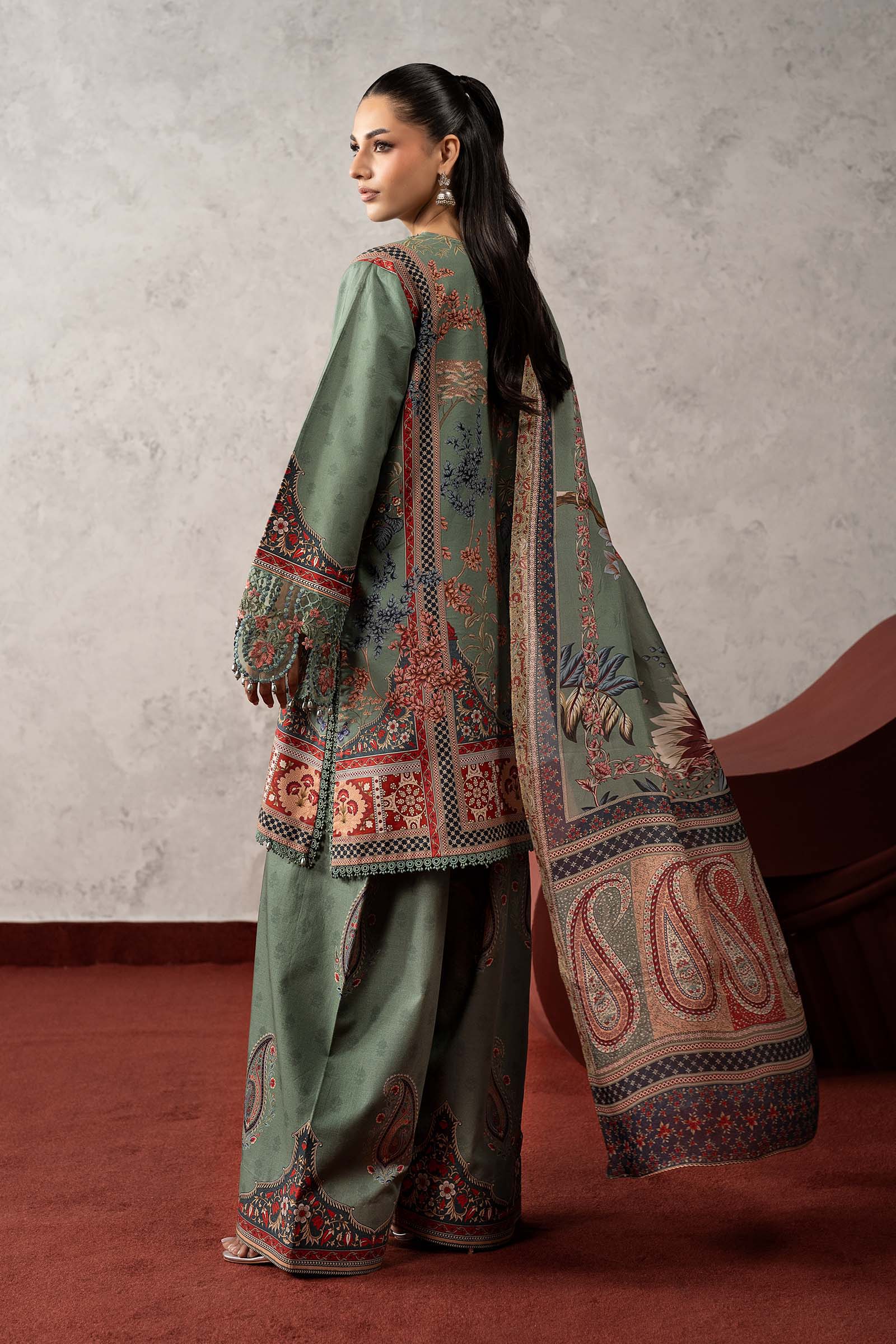 3 Piece Embroidered Cambric Suit