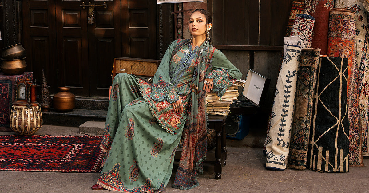 3 Piece Unstitched Embroidered Cambric Suit