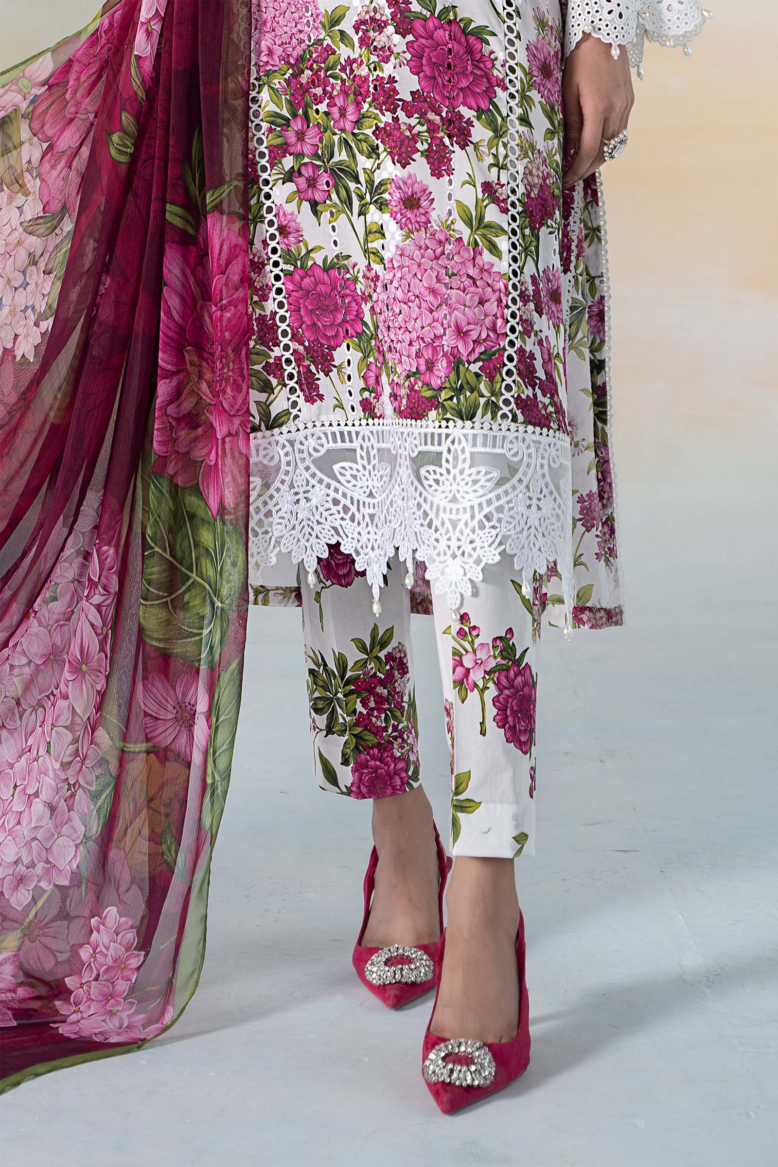 3 PIECE PRINTED DOBBY LAWN SUIT | MPS-2102-A
