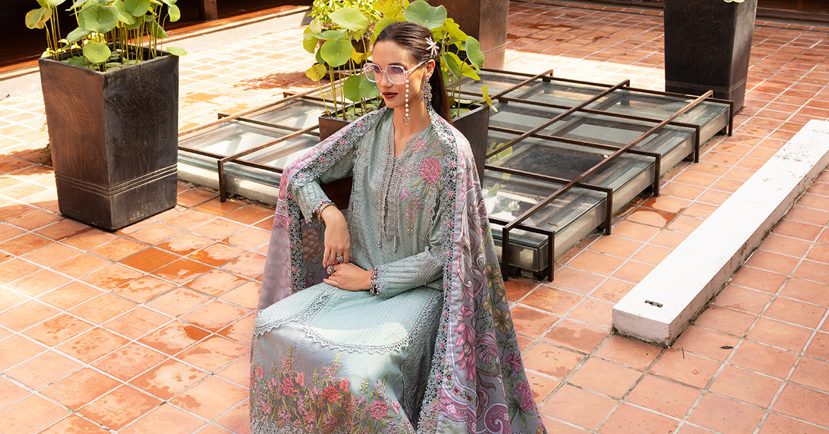 3 Piece Unstitched Embroidered Twill Linen Suit
