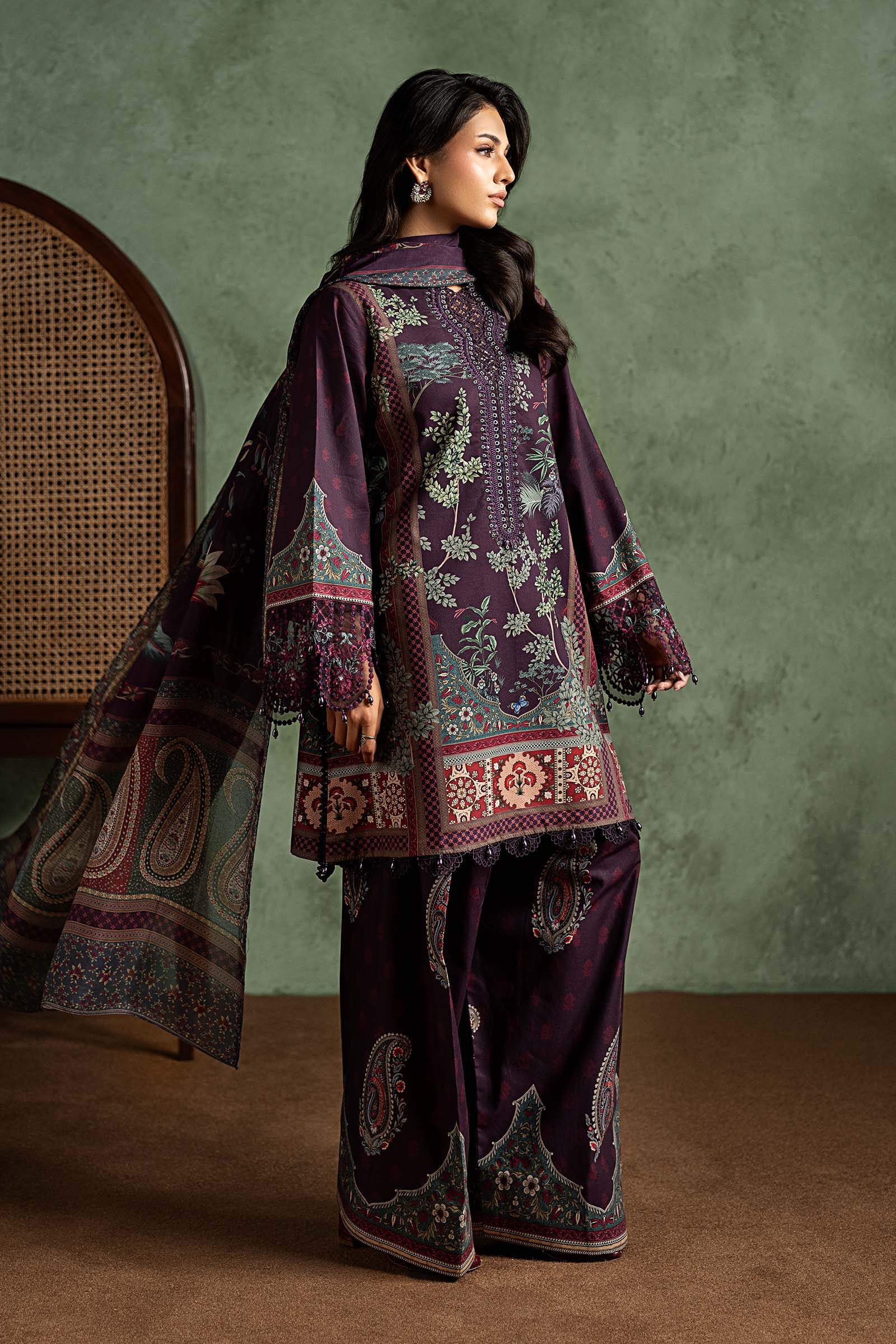 3 Piece Embroidered Cambric Suit