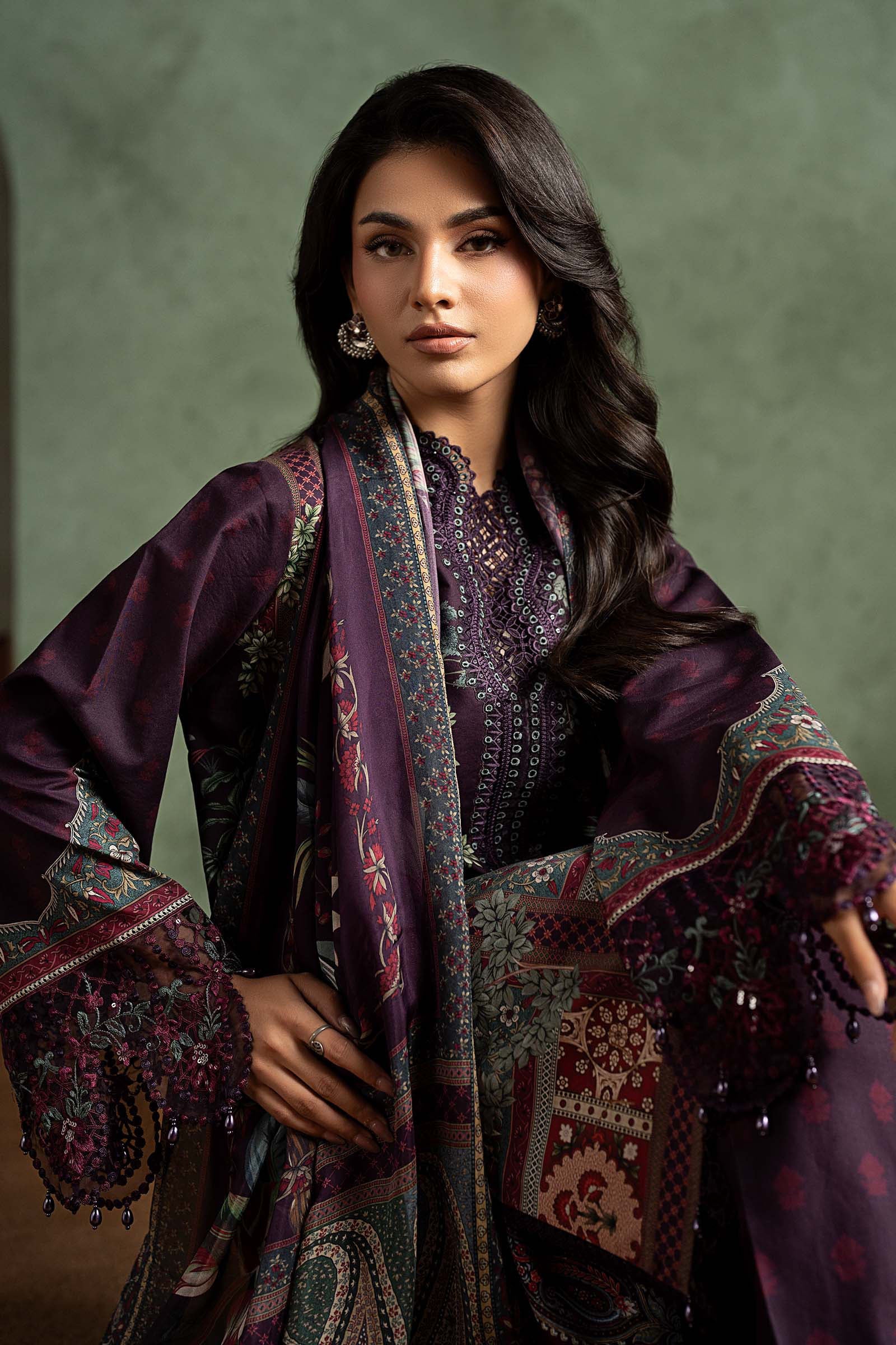 3 Piece Embroidered Cambric Suit