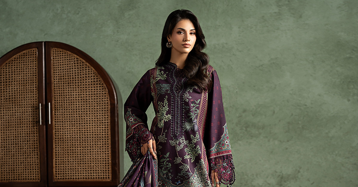 3 Piece Embroidered Cambric Suit