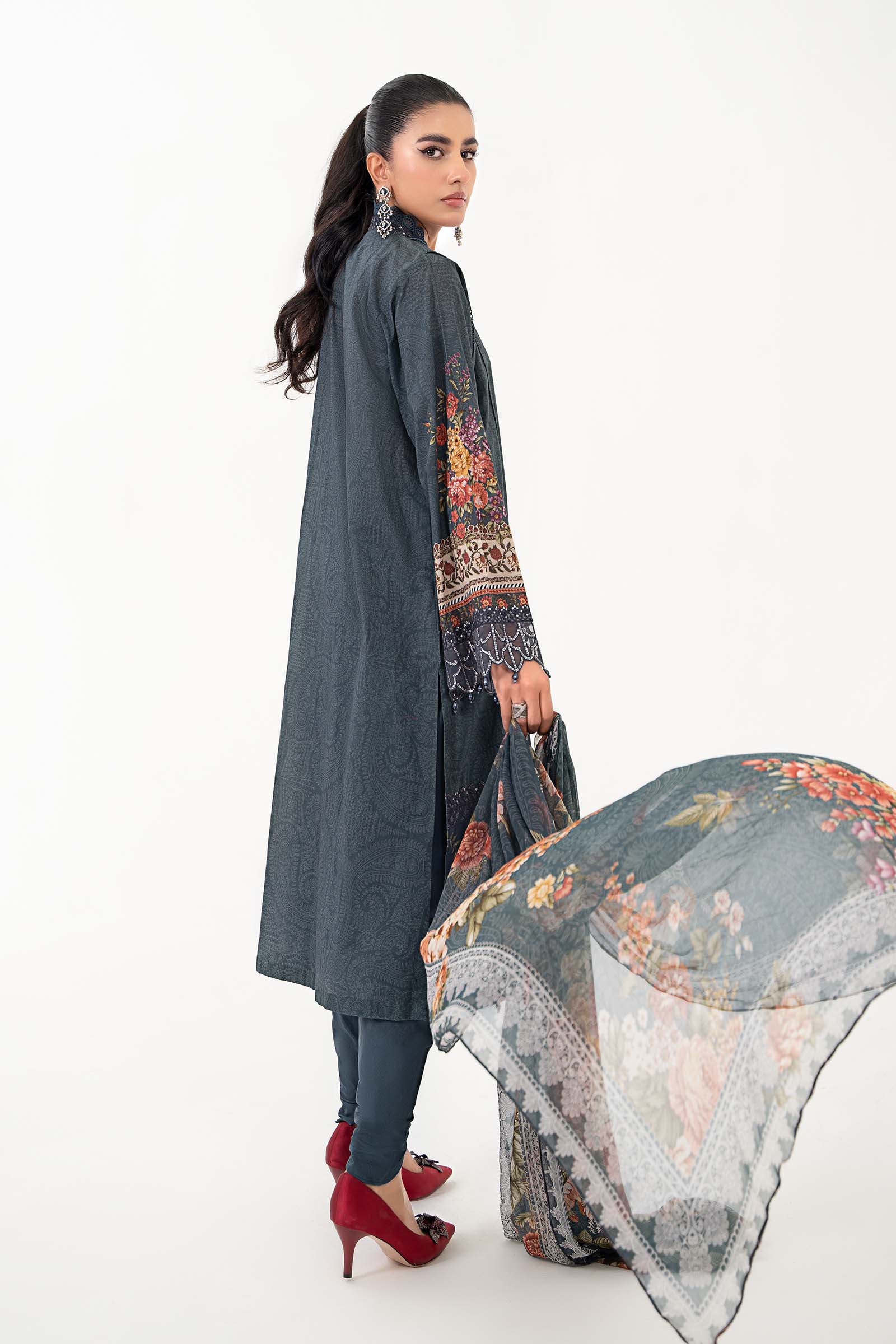 3 Piece Printed Lawn Suit | MPS-2202-B