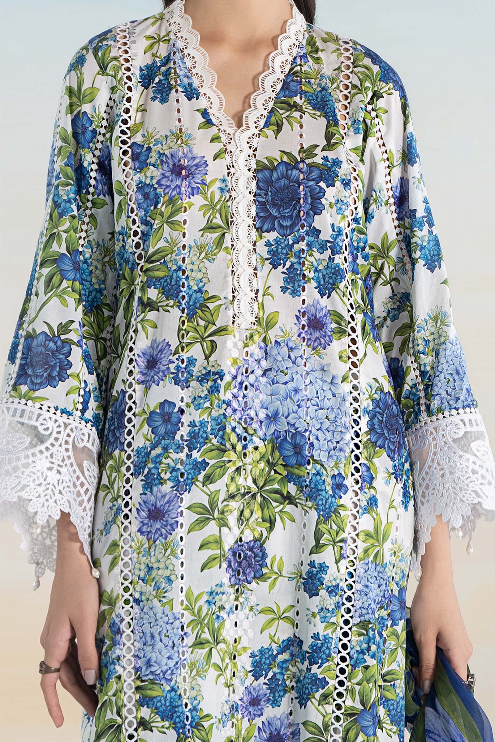 3 PIECE PRINTED DOBBY LAWN SUIT | MPS-2102-B