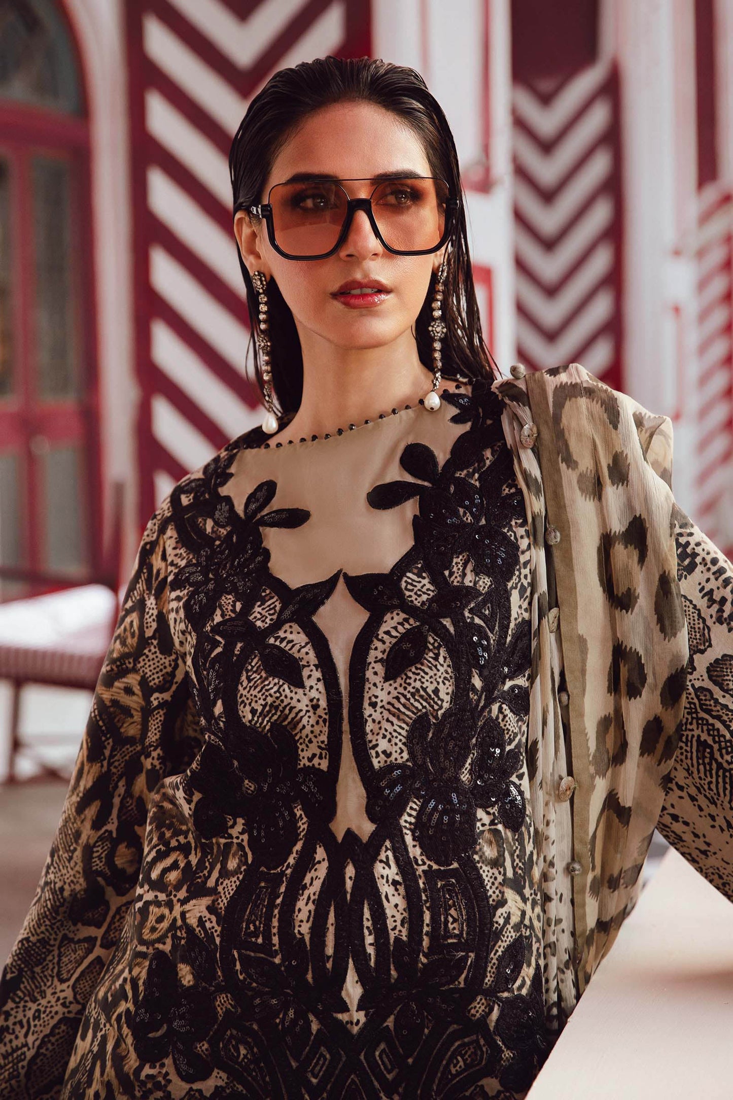 3 Piece Unstitched Embroidered Linen Suit | MPT-2702-B