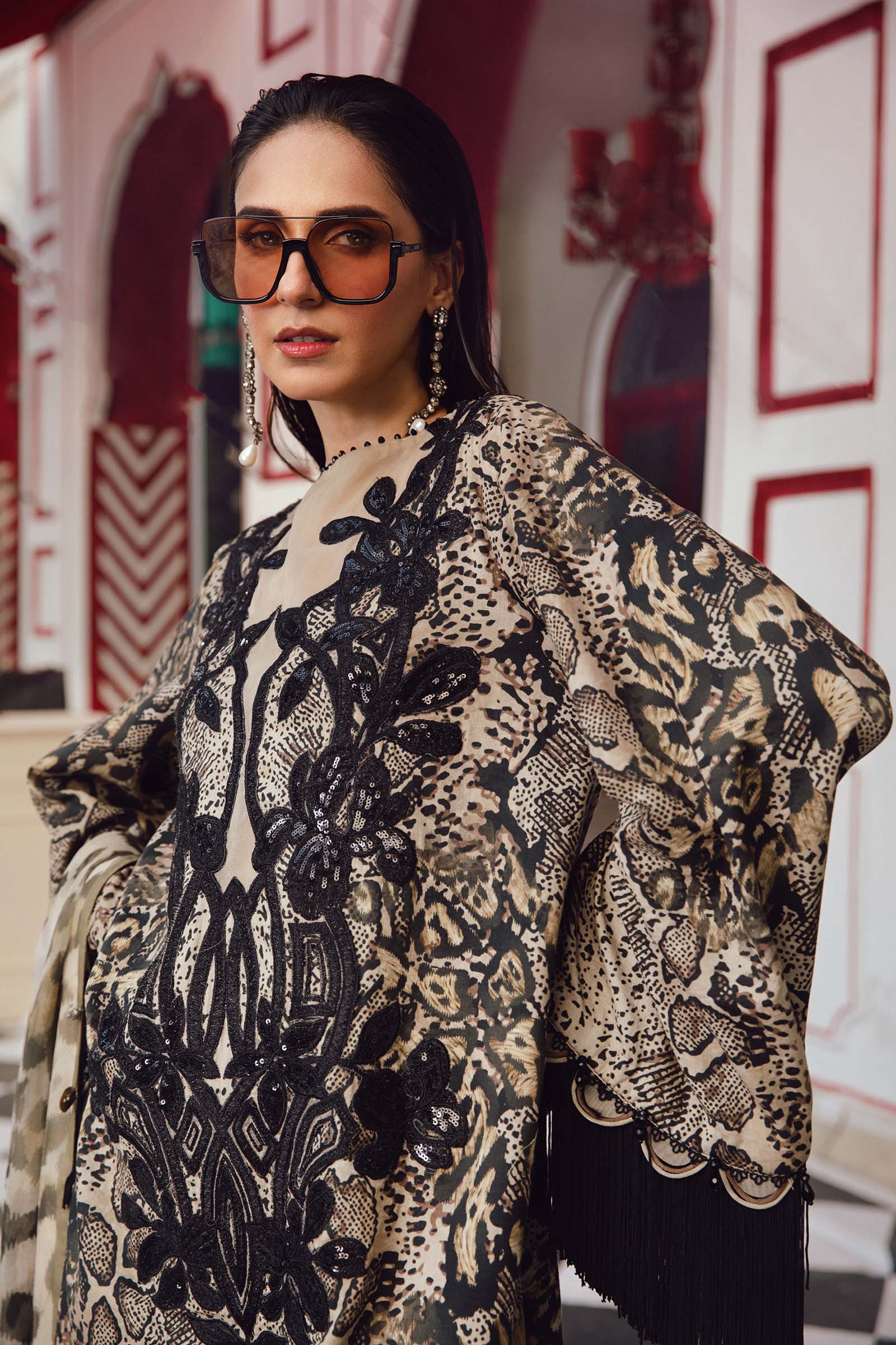 3 Piece Unstitched Embroidered Linen Suit | MPT-2702-B