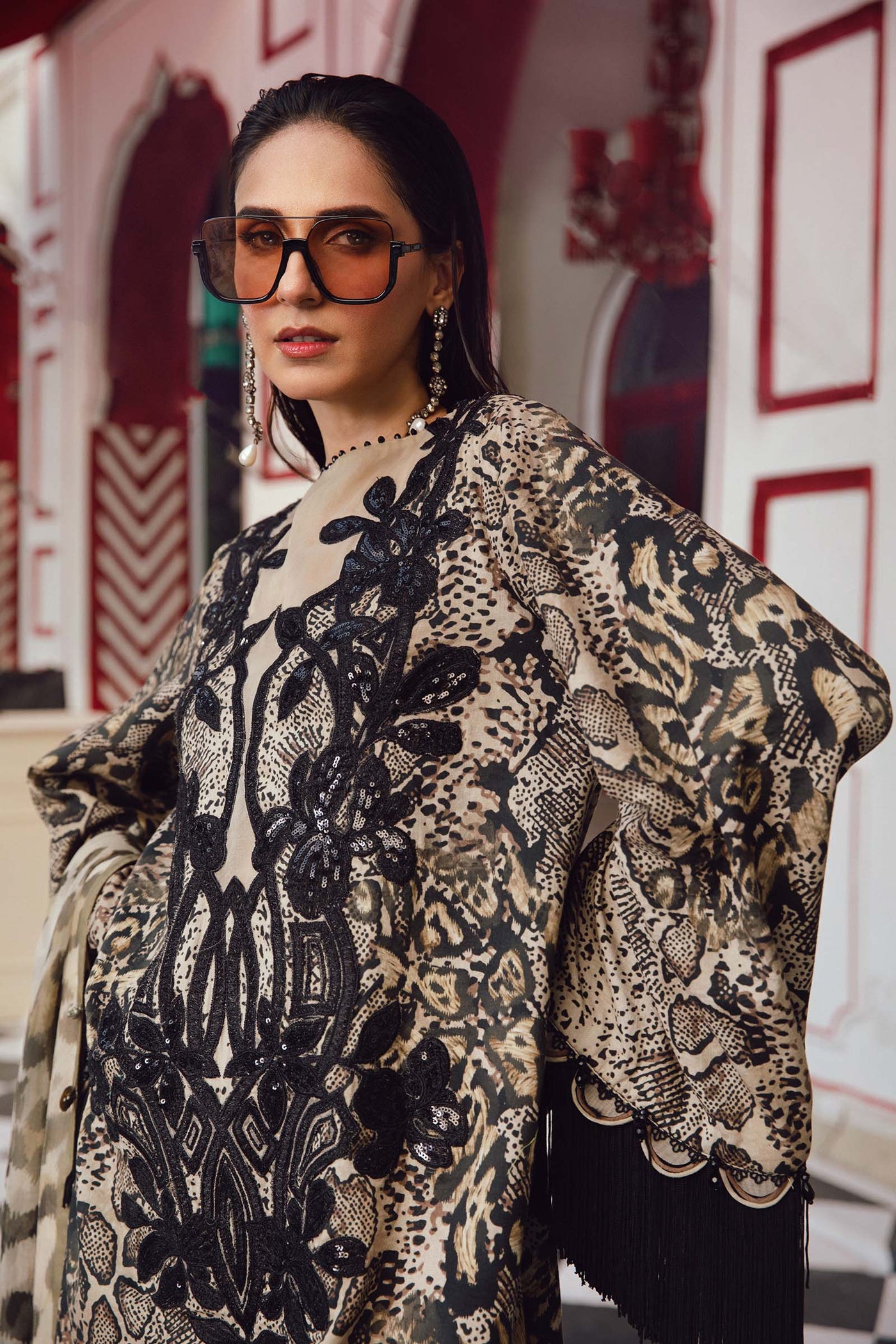 3 Piece Unstitched Embroidered Linen Suit | MPT-2702-B
