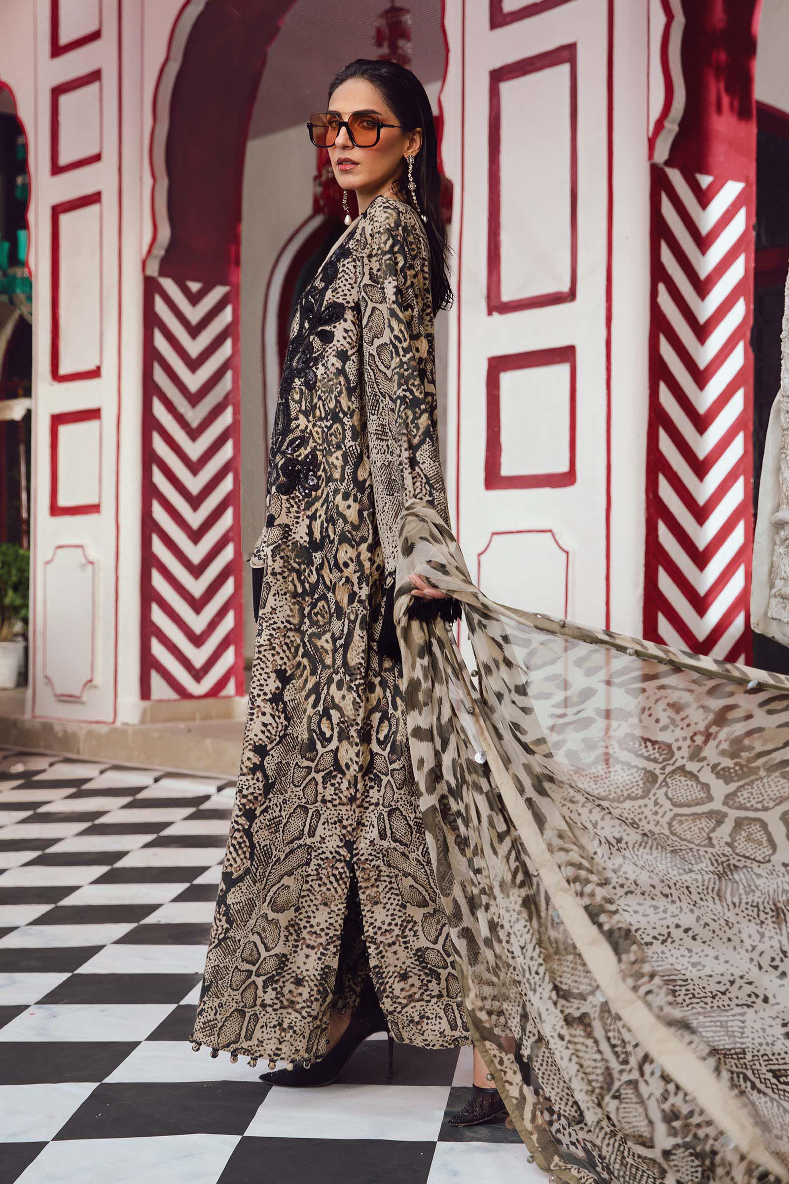 3 Piece Unstitched Embroidered Linen Suit | MPT-2702-B
