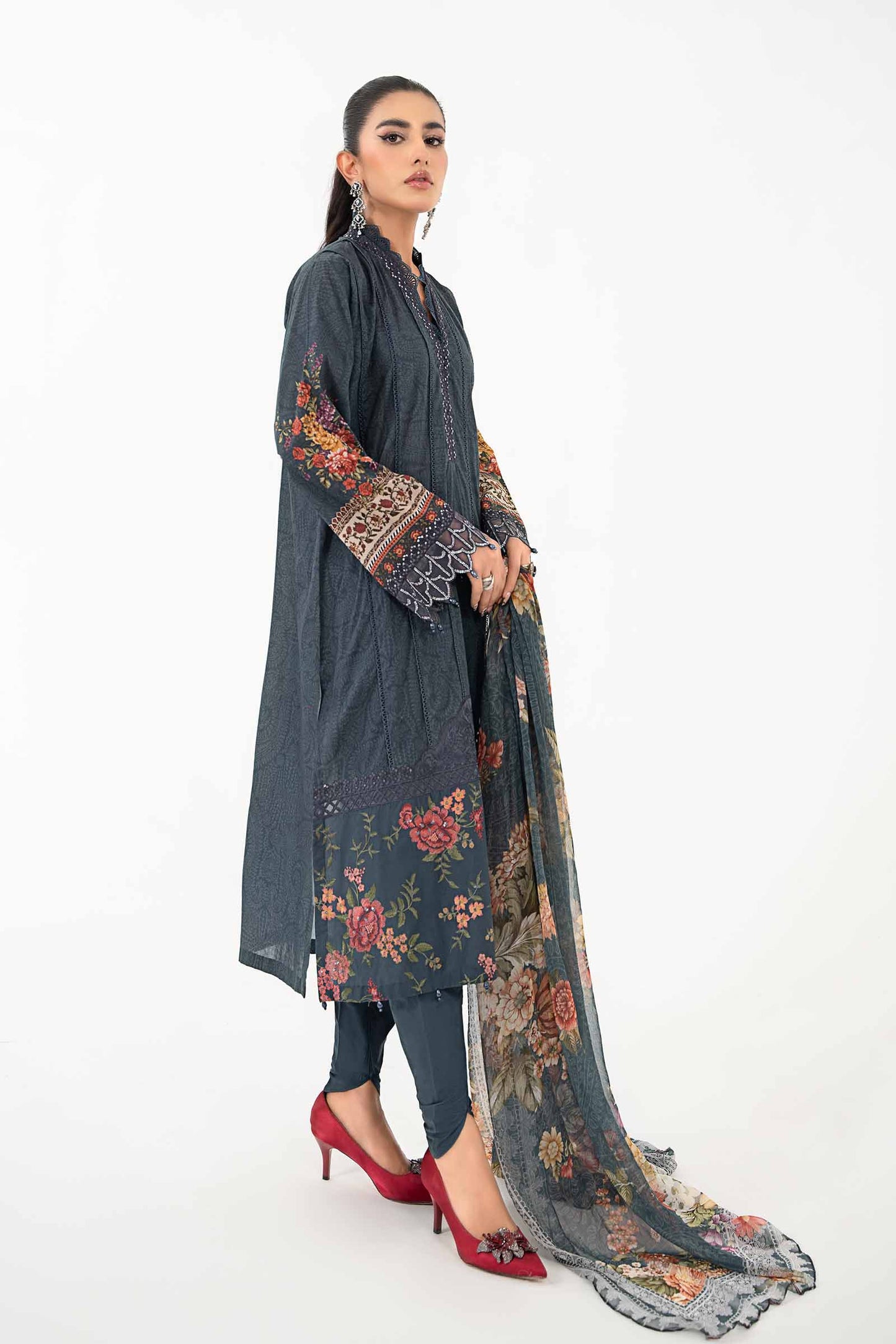 3 Piece Printed Lawn Suit | MPS-2202-B