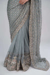 Saree Grey Blue BDS-2602