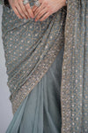 Saree Grey Blue BDS-2602