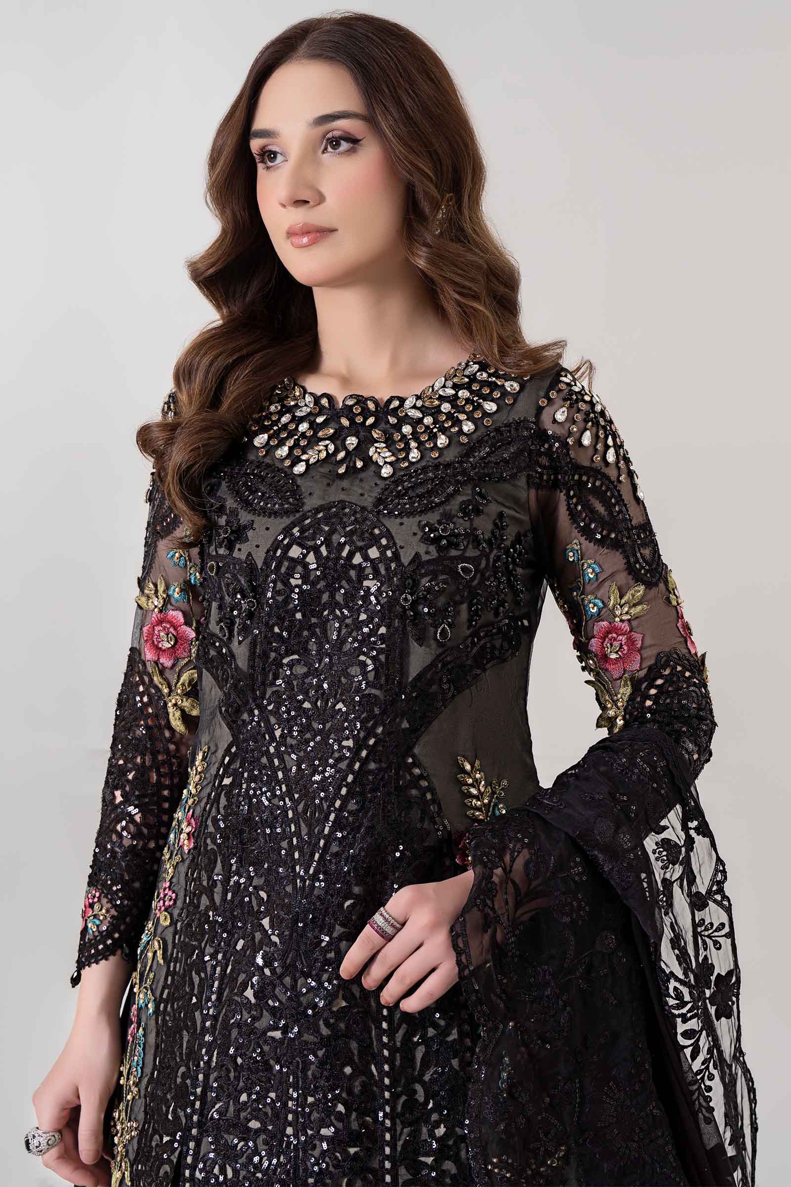 3 Piece Embroidered Organza Suit | BDS-2802