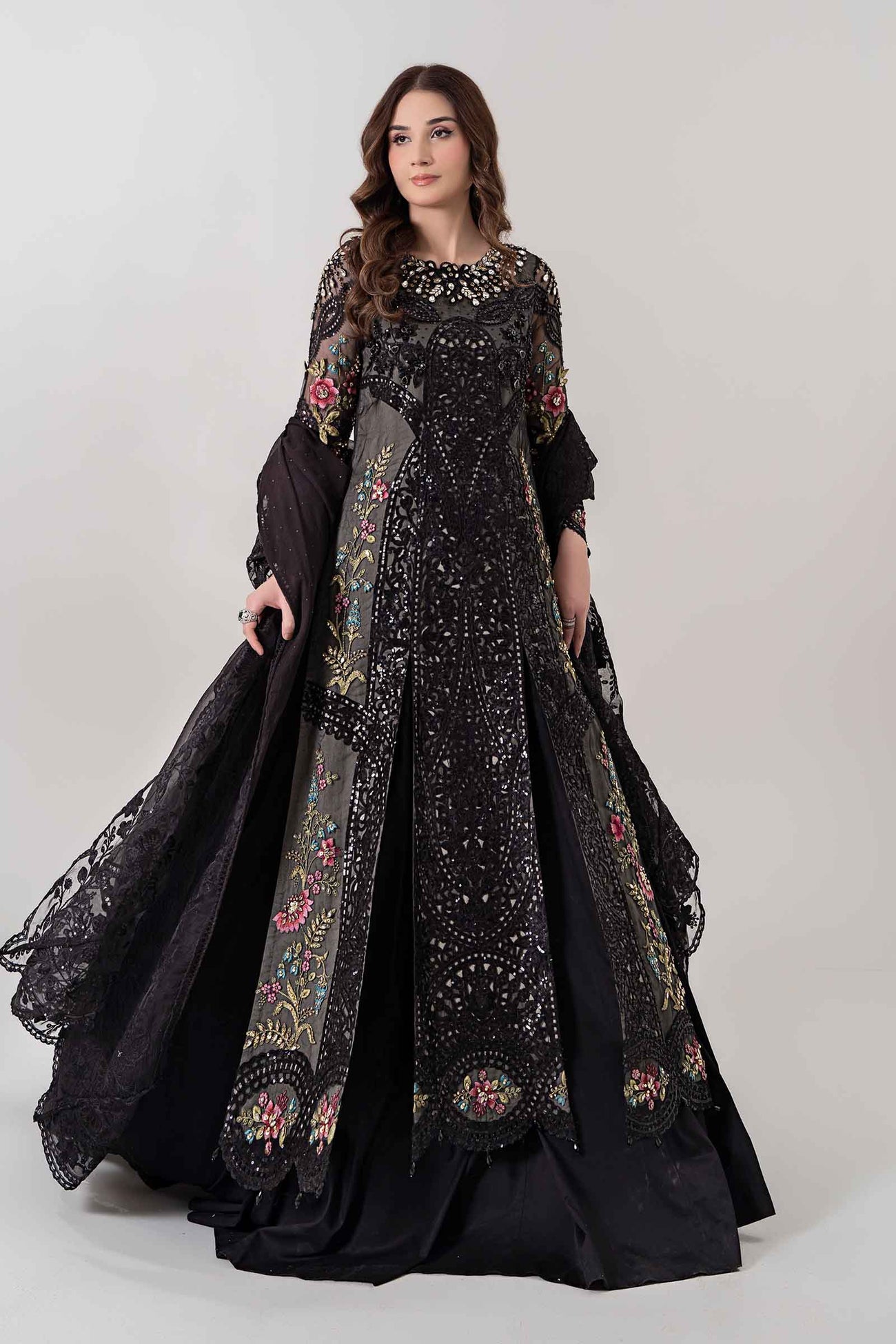 3 Piece Embroidered Organza Suit | BDS-2802