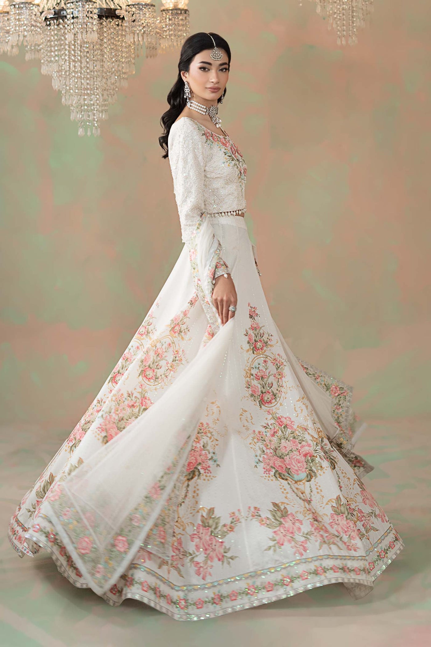 3 Piece Embroidered Raw Silk Suit