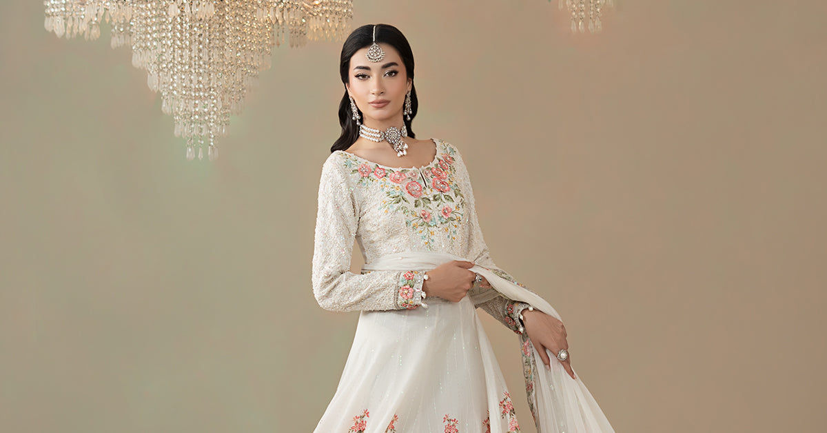 3 Piece Embroidered Raw Silk Suit