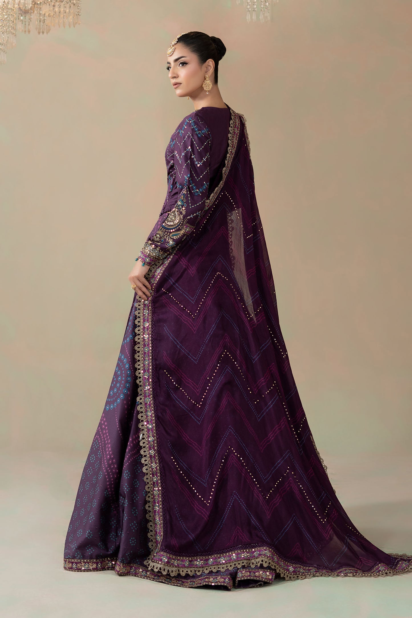 3 Piece Embroidered Cotton Satin Suit | CSS-802