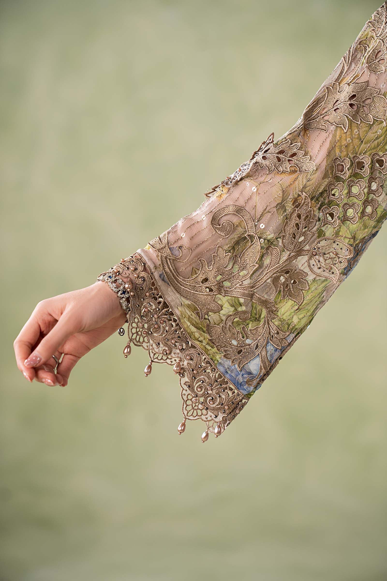 3 Piece Embroidered Chiffon Suit