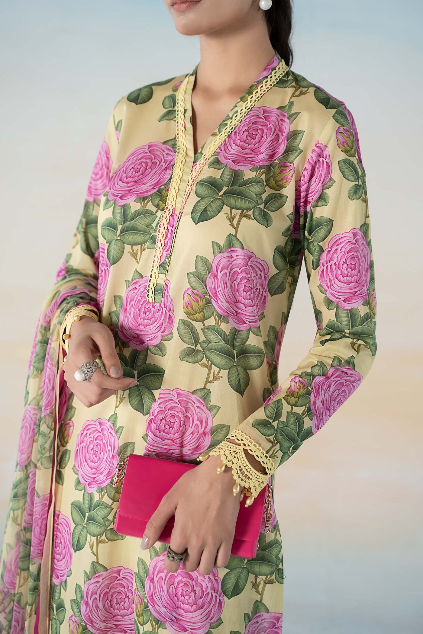 3 PIECE PRINTED LAWN SUIT | MPS-2103-A