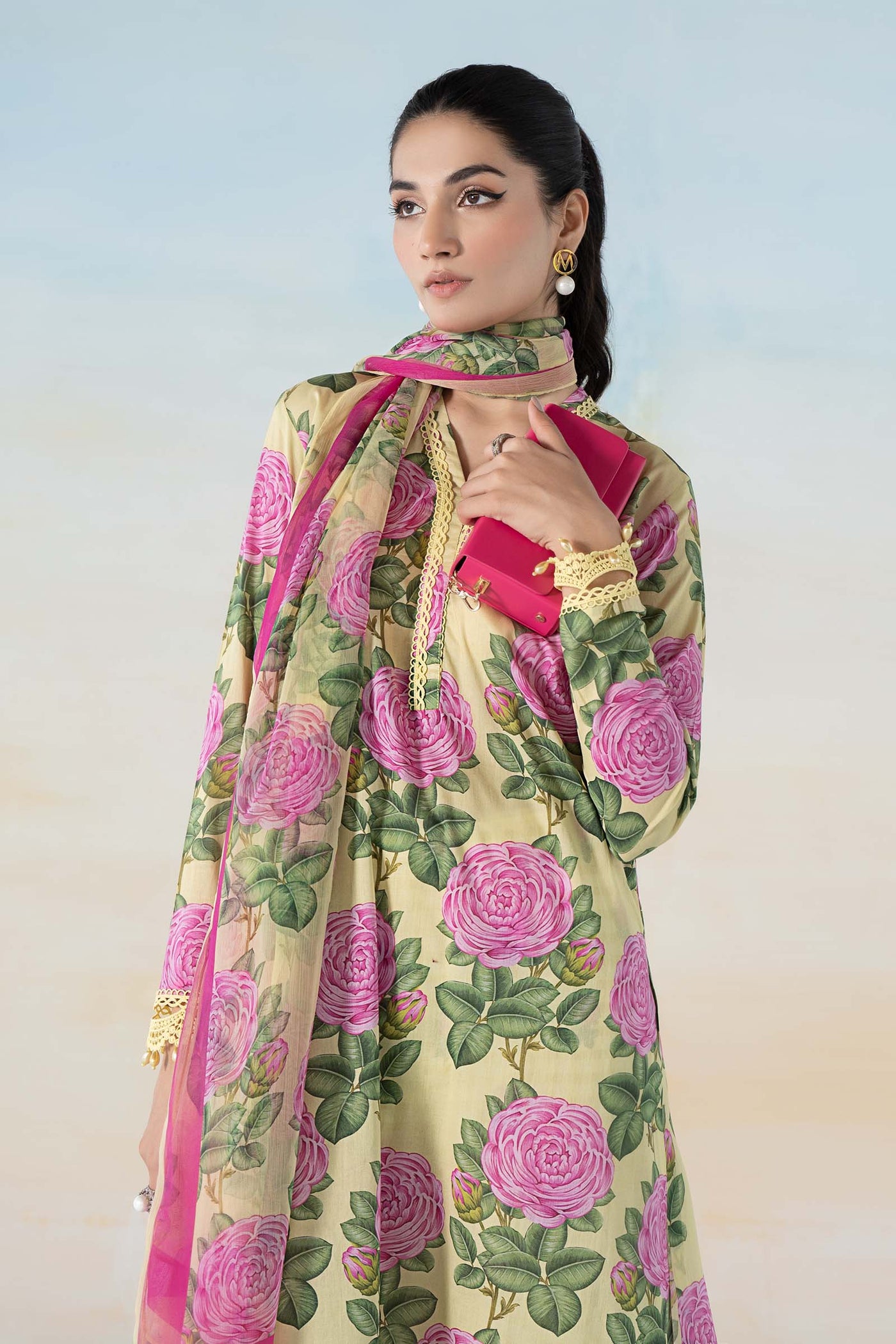 3 PIECE PRINTED LAWN SUIT | MPS-2103-A