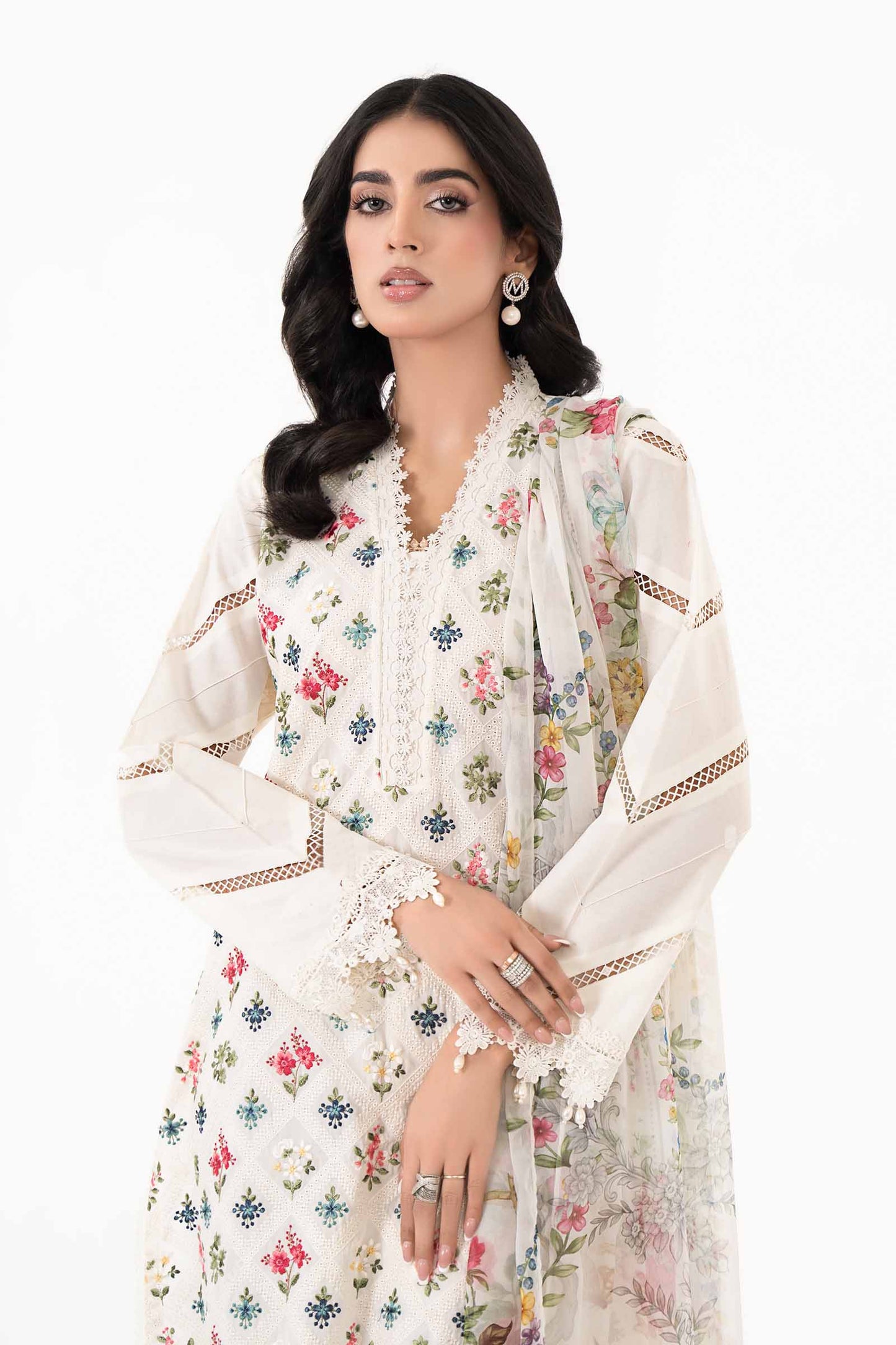 3 Piece Embroidered Lawn Suit | MPS-2203-A