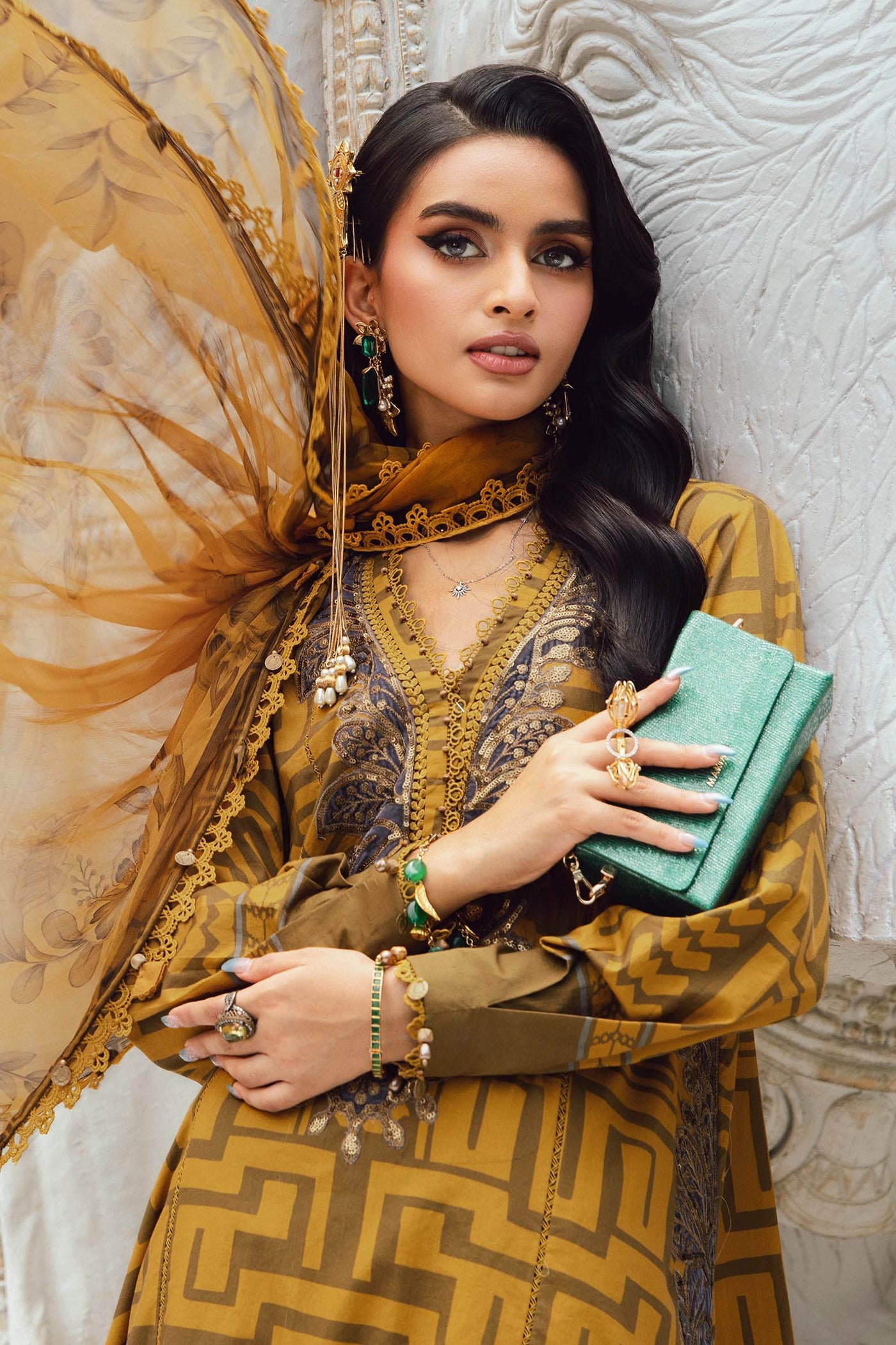 3 Piece Unstitched Embroidered Cambric Suit | MPT-2703-A