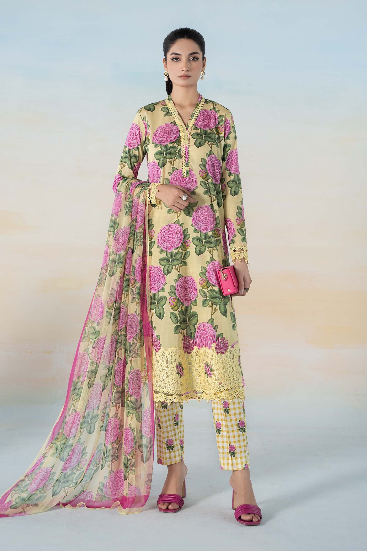 3 PIECE PRINTED LAWN SUIT | MPS-2103-A