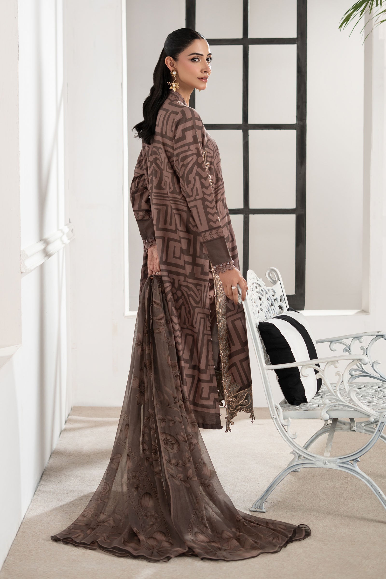 3 Piece Embroidered Cambric Suit