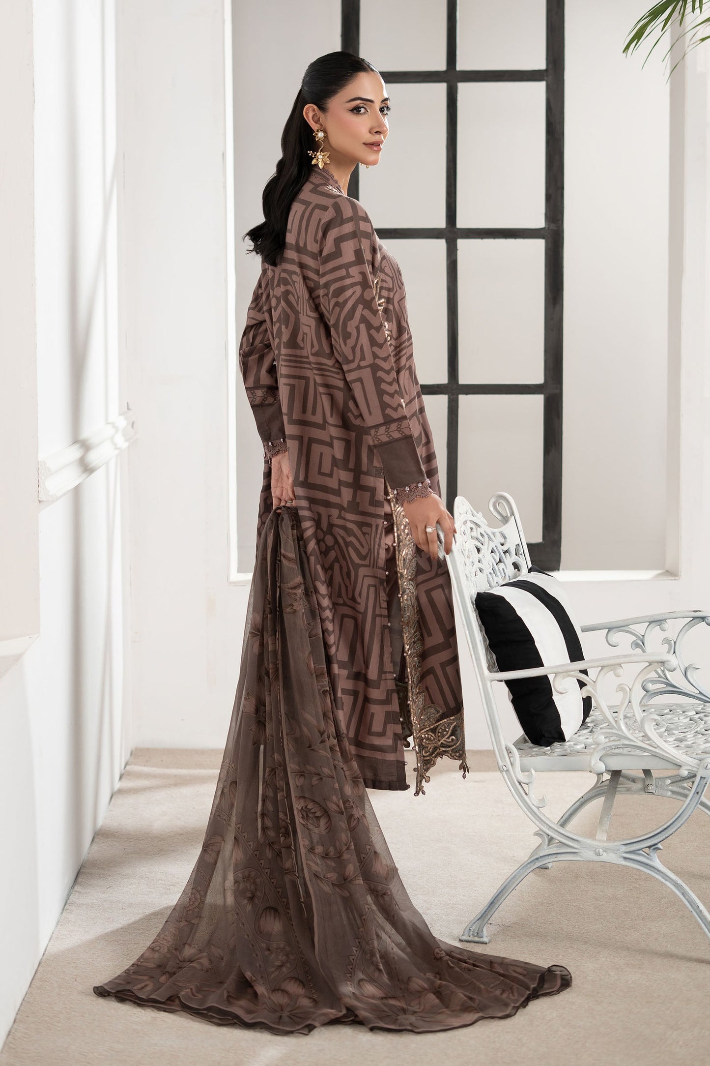 3 Piece Embroidered Cambric Suit