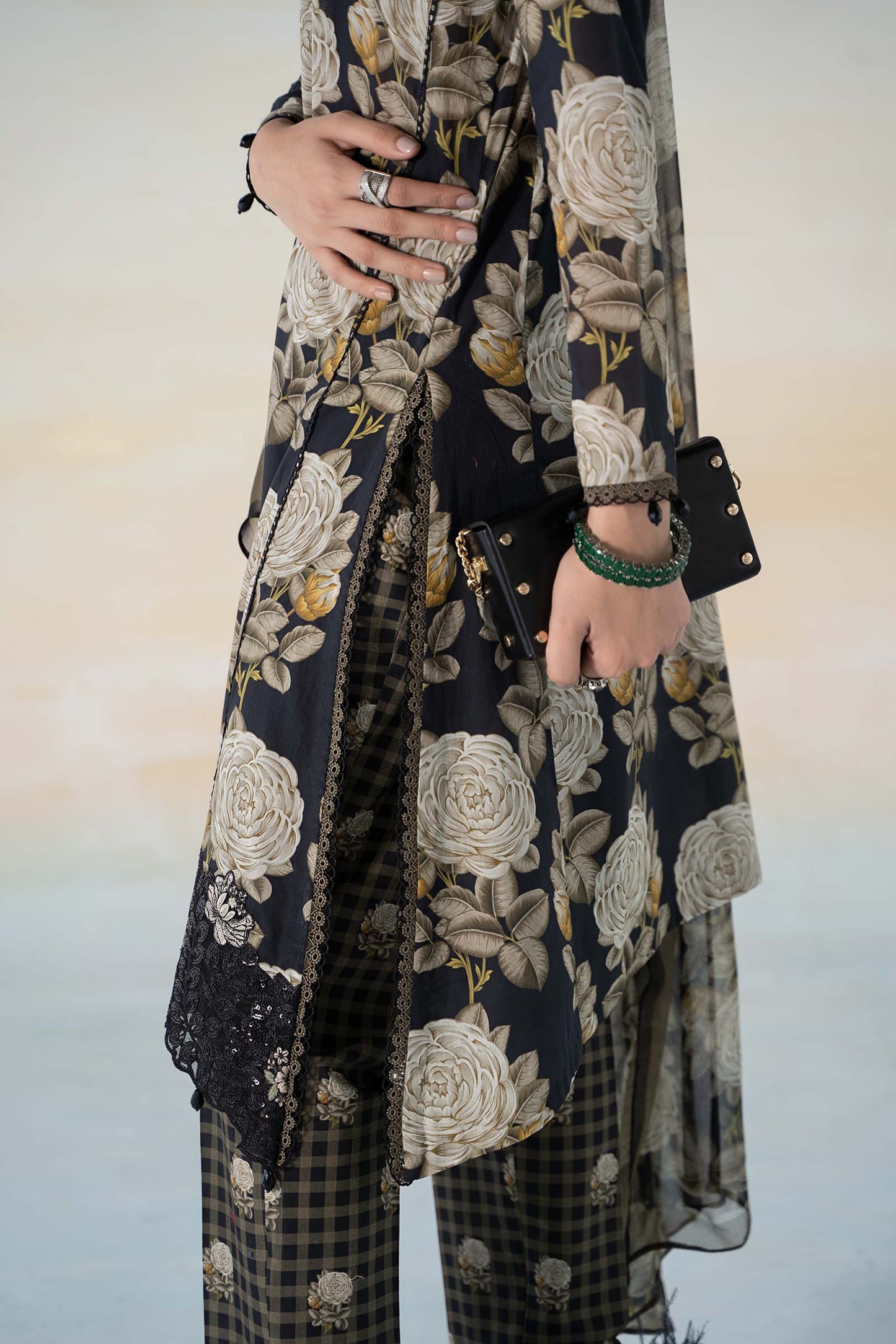3 PIECE PRINTED LAWN SUIT | MPS-2103-B