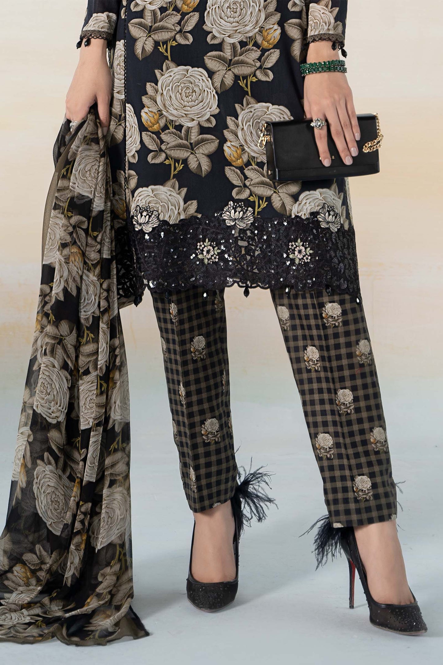 3 PIECE PRINTED LAWN SUIT | MPS-2103-B