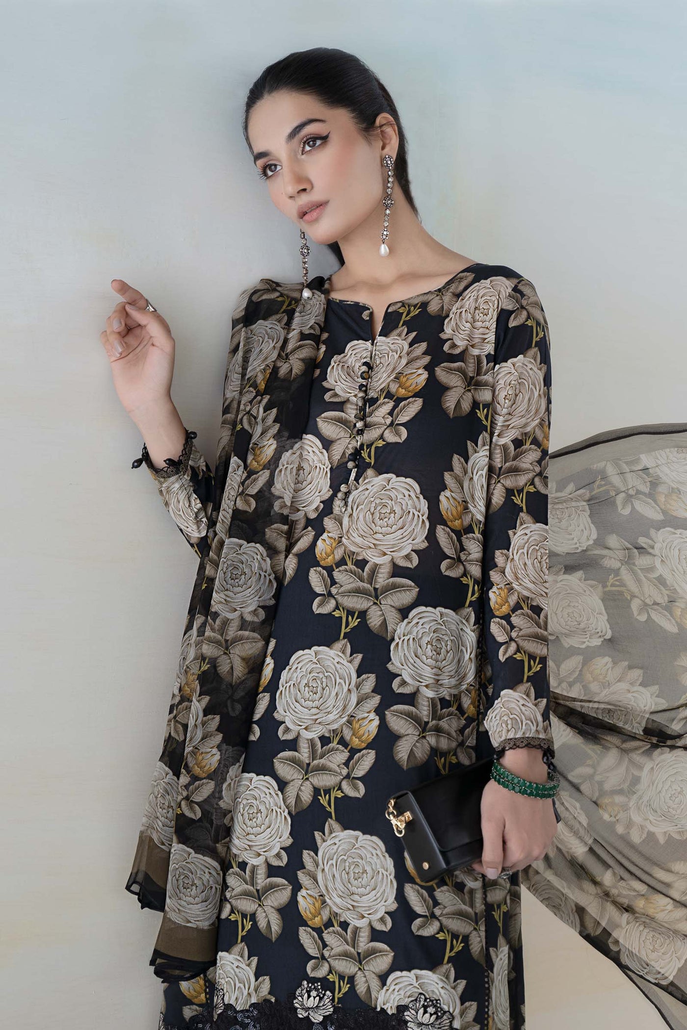 3 PIECE PRINTED LAWN SUIT | MPS-2103-B