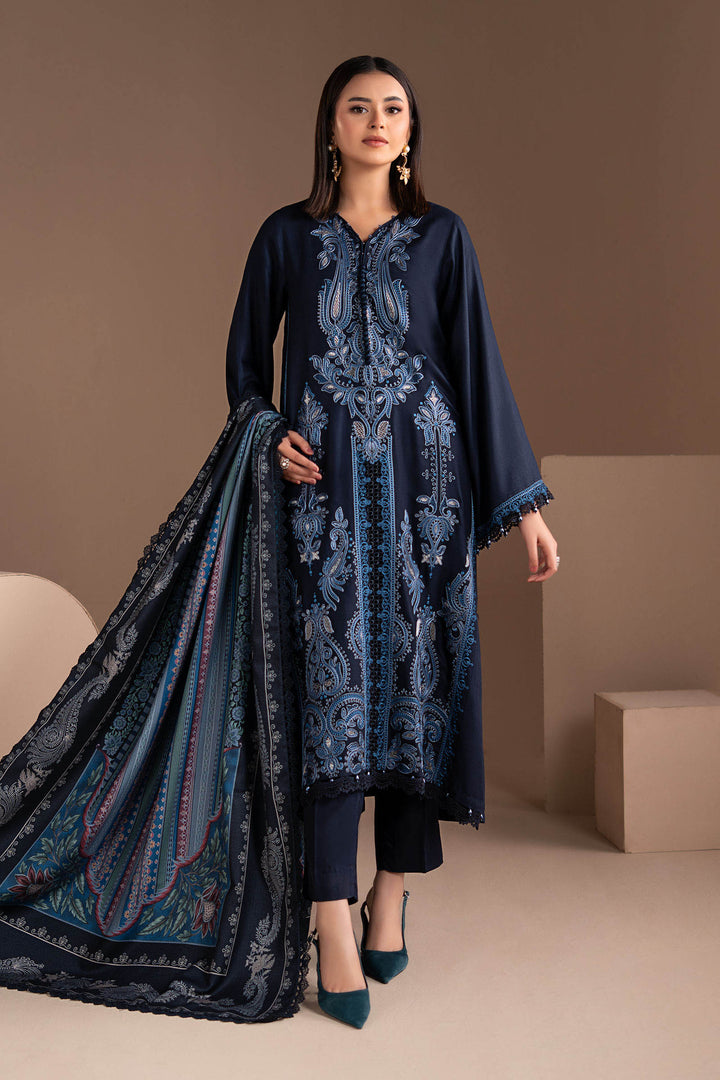 3 Piece Embroidered Twill Linen Suit All Products MS2803B-SML-00B