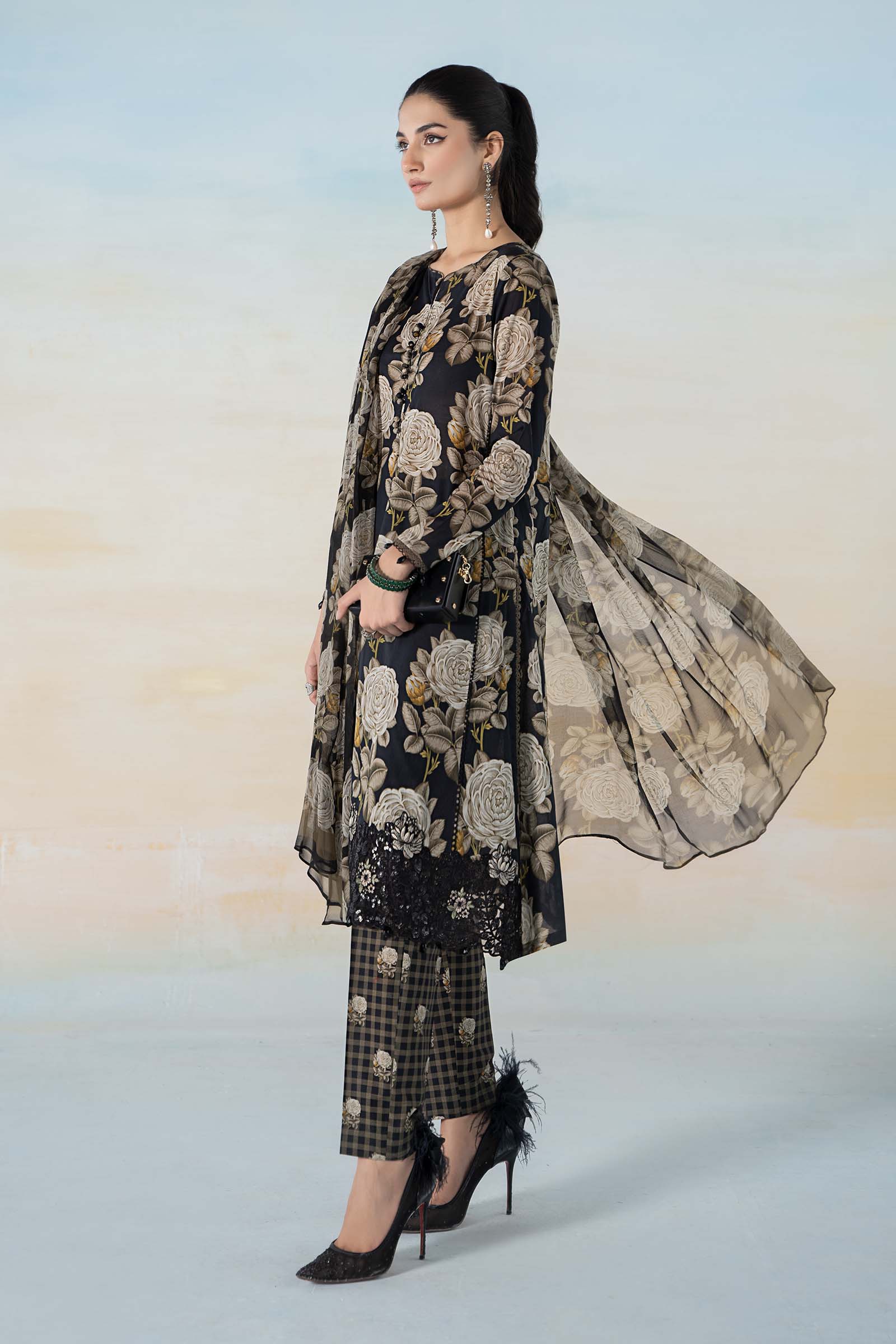 3 PIECE PRINTED LAWN SUIT | MPS-2103-B