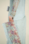 3 Piece Embroidered Chiffon Suit | MCS-24-103