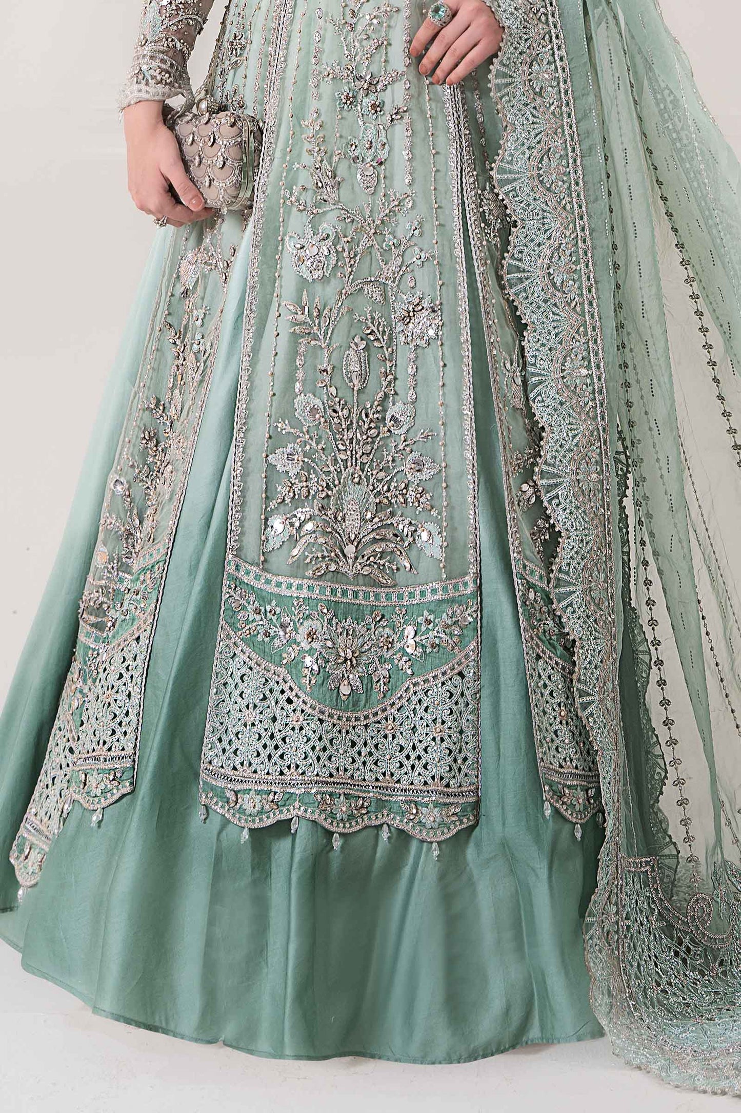 3 Piece Embroidered Organza Suit | BDS-2803