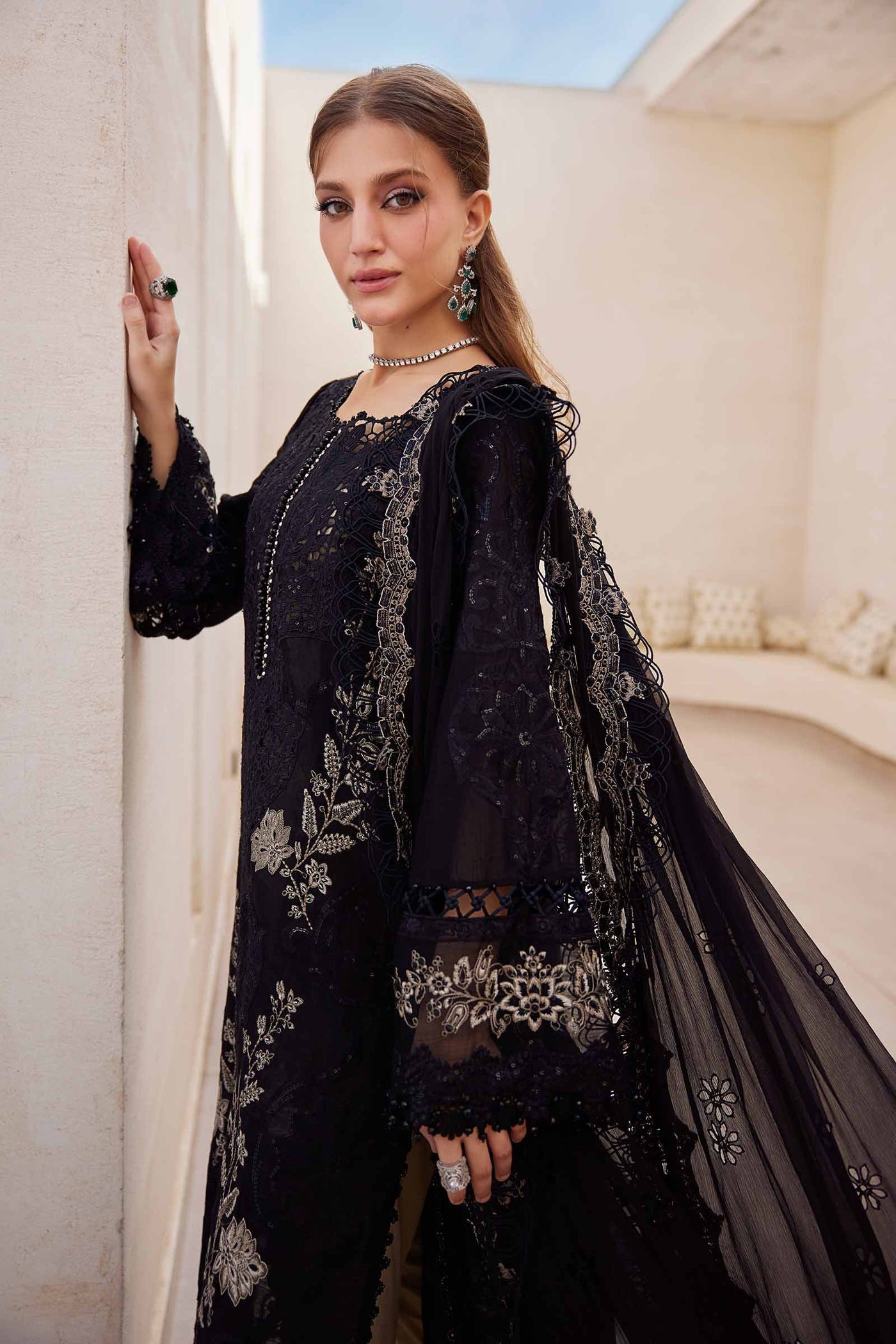 3 Piece Unstitched Embroidered Paper Cotton Suit | EID LAWN-25-03
