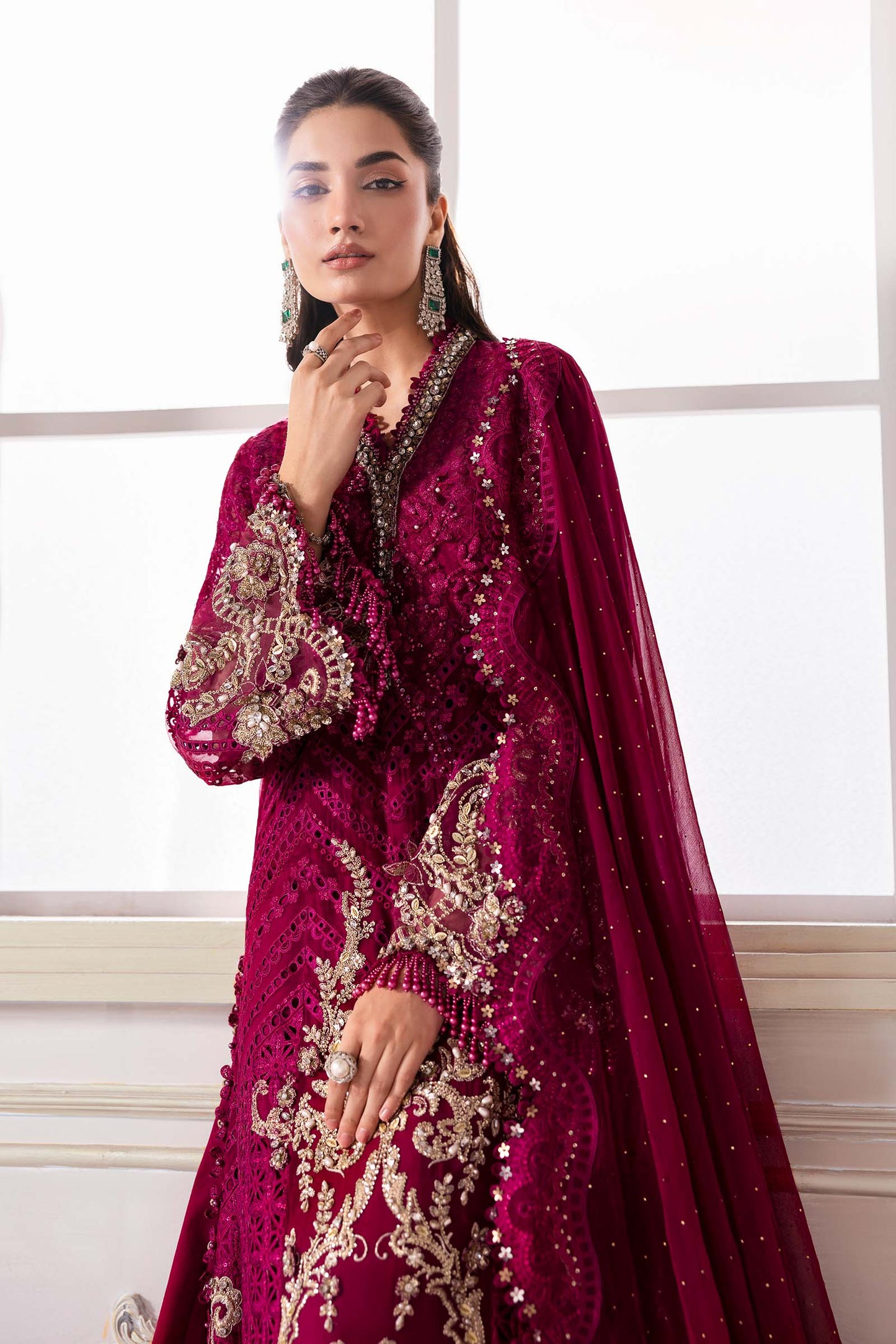 3 Piece Unstitched Embroidered Chiffon Suit | BD-3003