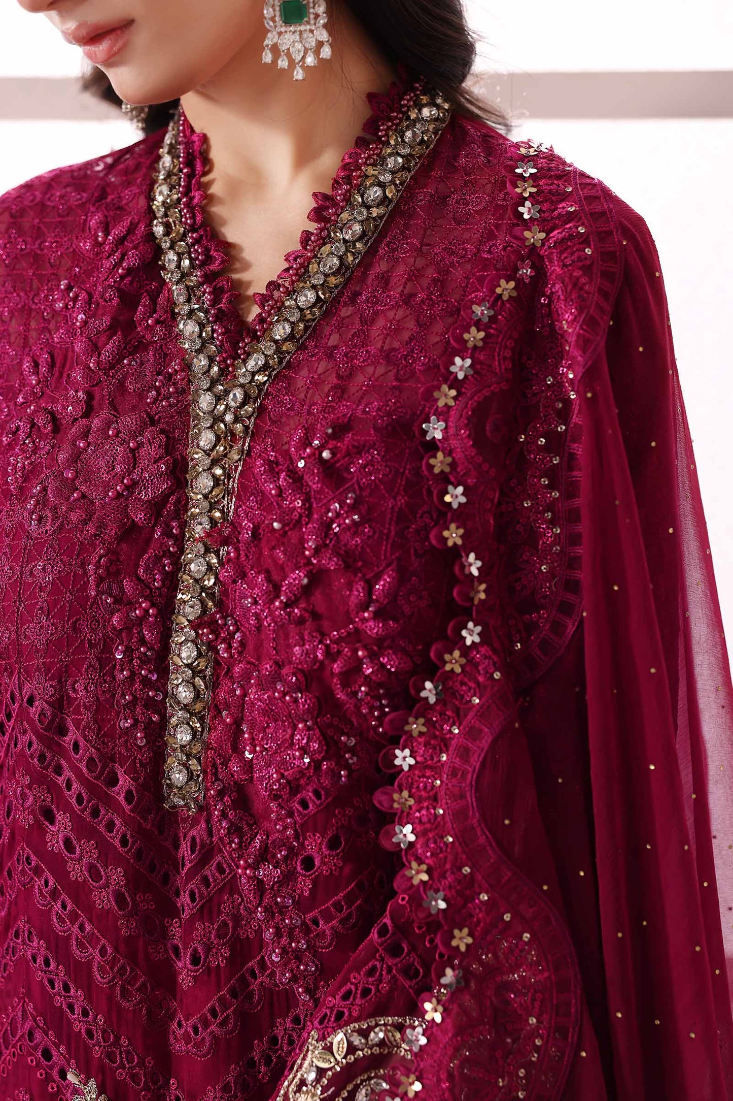 3 Piece Unstitched Embroidered Chiffon Suit | BD-3003