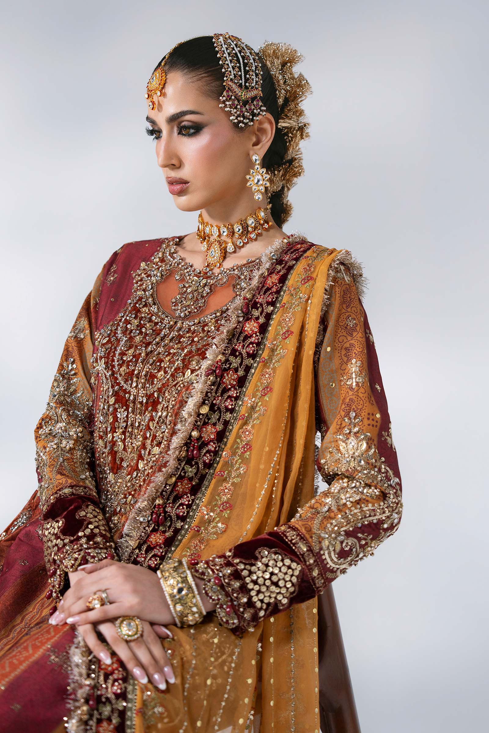 3 Piece Unstitched Embroidered Raw Silk Suit