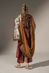 3 Piece Embroidered Raw Silk Suit
