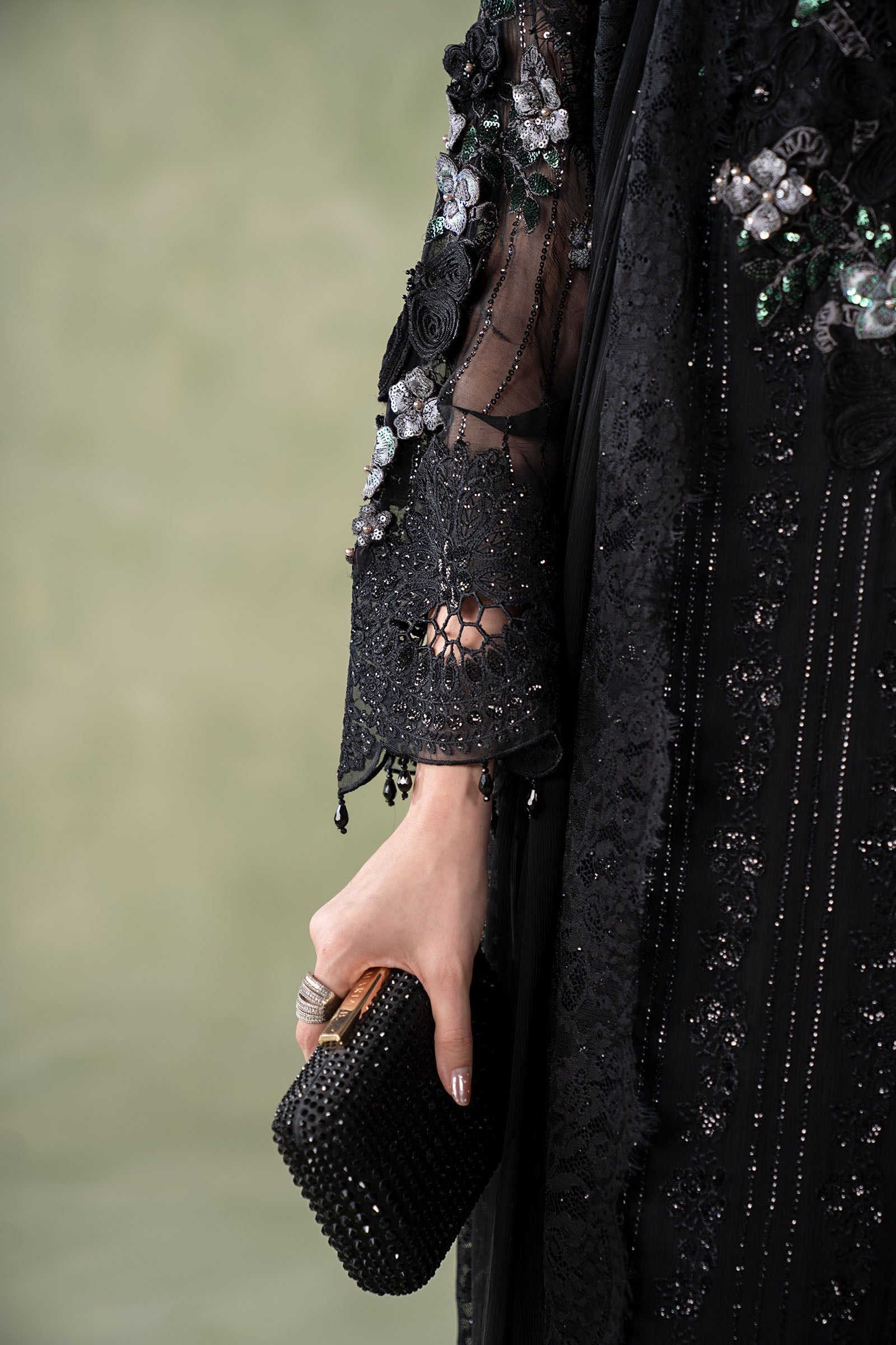 3 Piece Embroidered Chiffon Suit