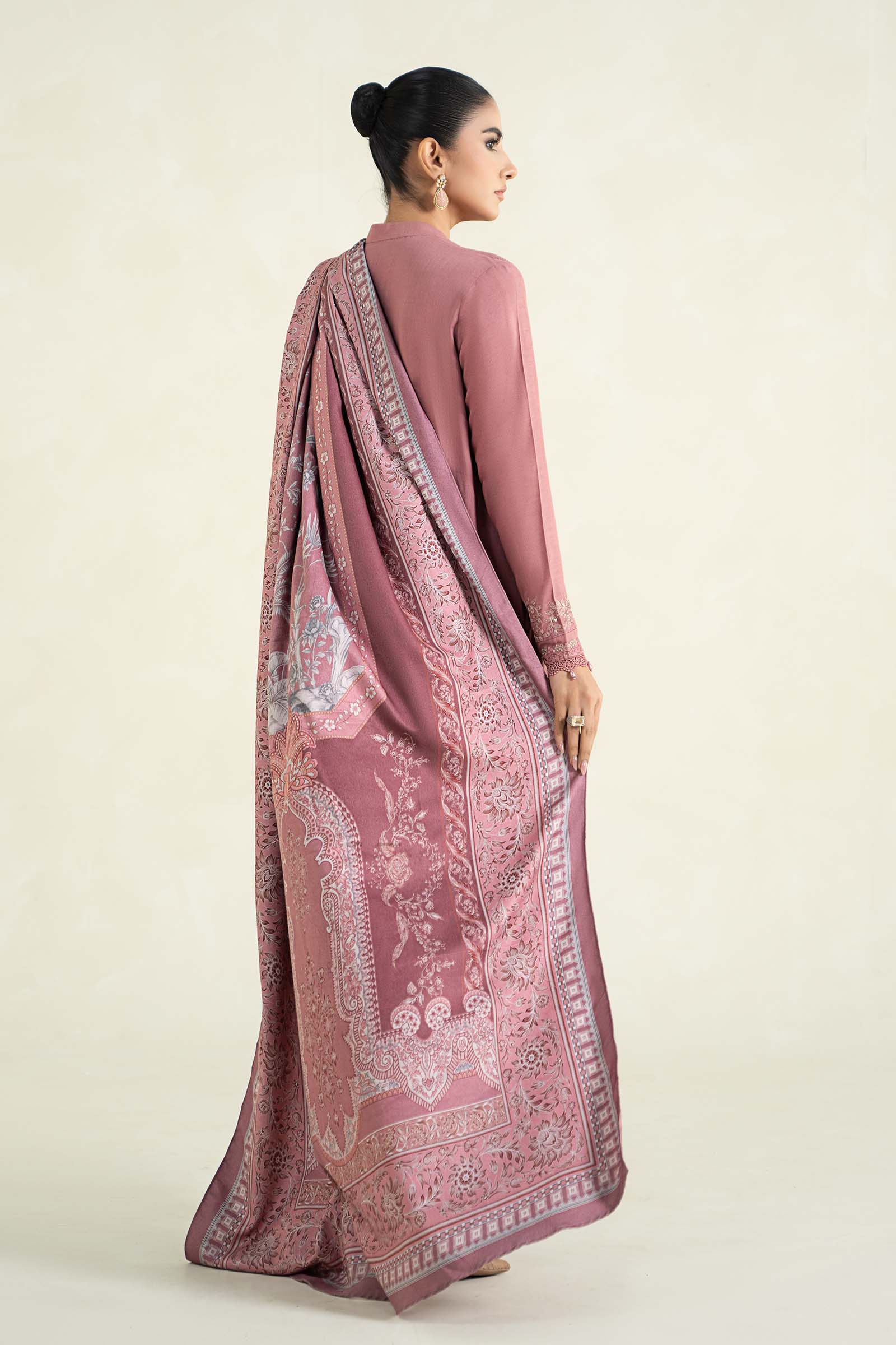 3 Piece Printed Linen Suit | MPS-2404-A