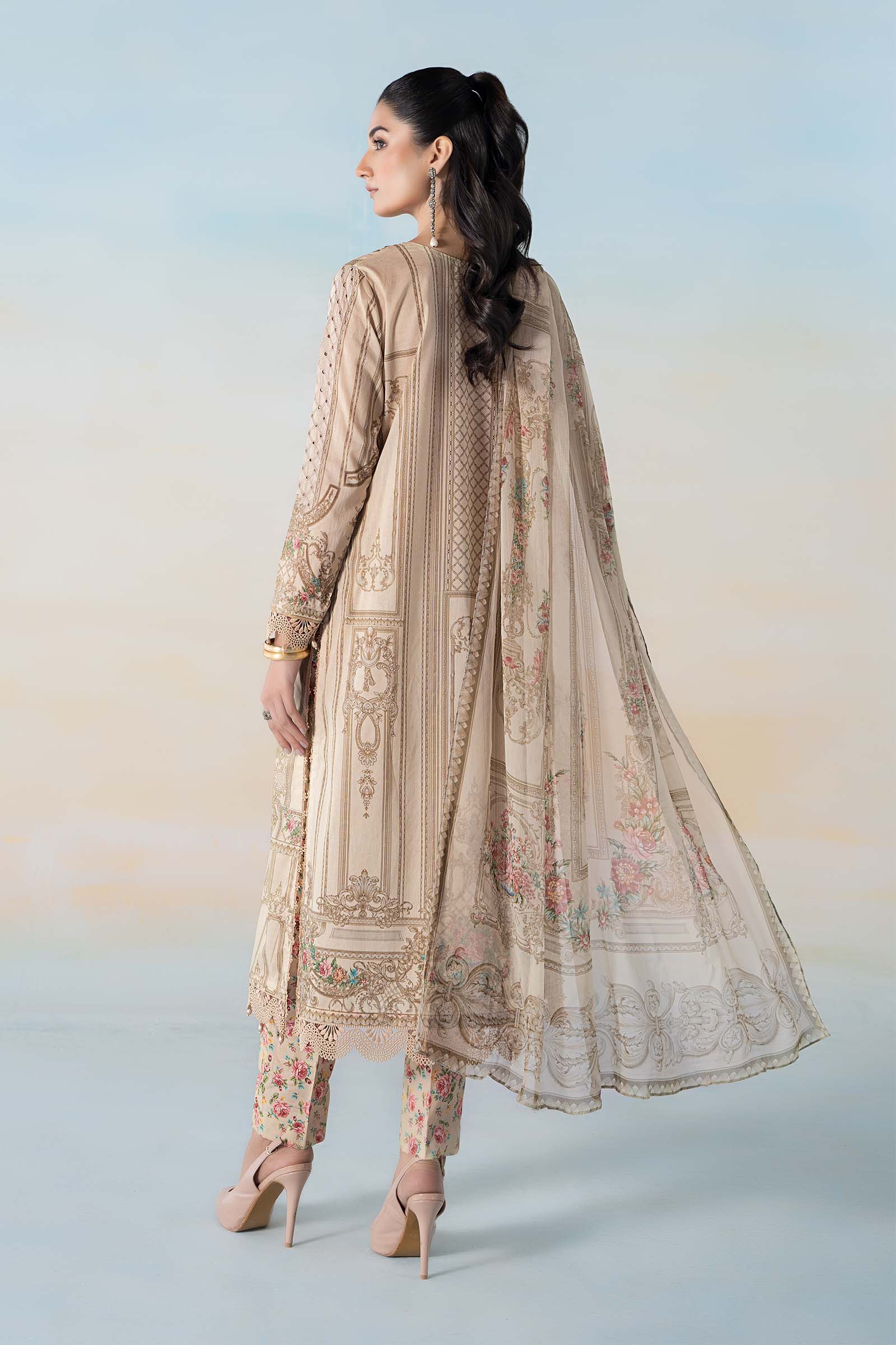 3 PIECE PRINTED LAWN SUIT | MPS-2104-A
