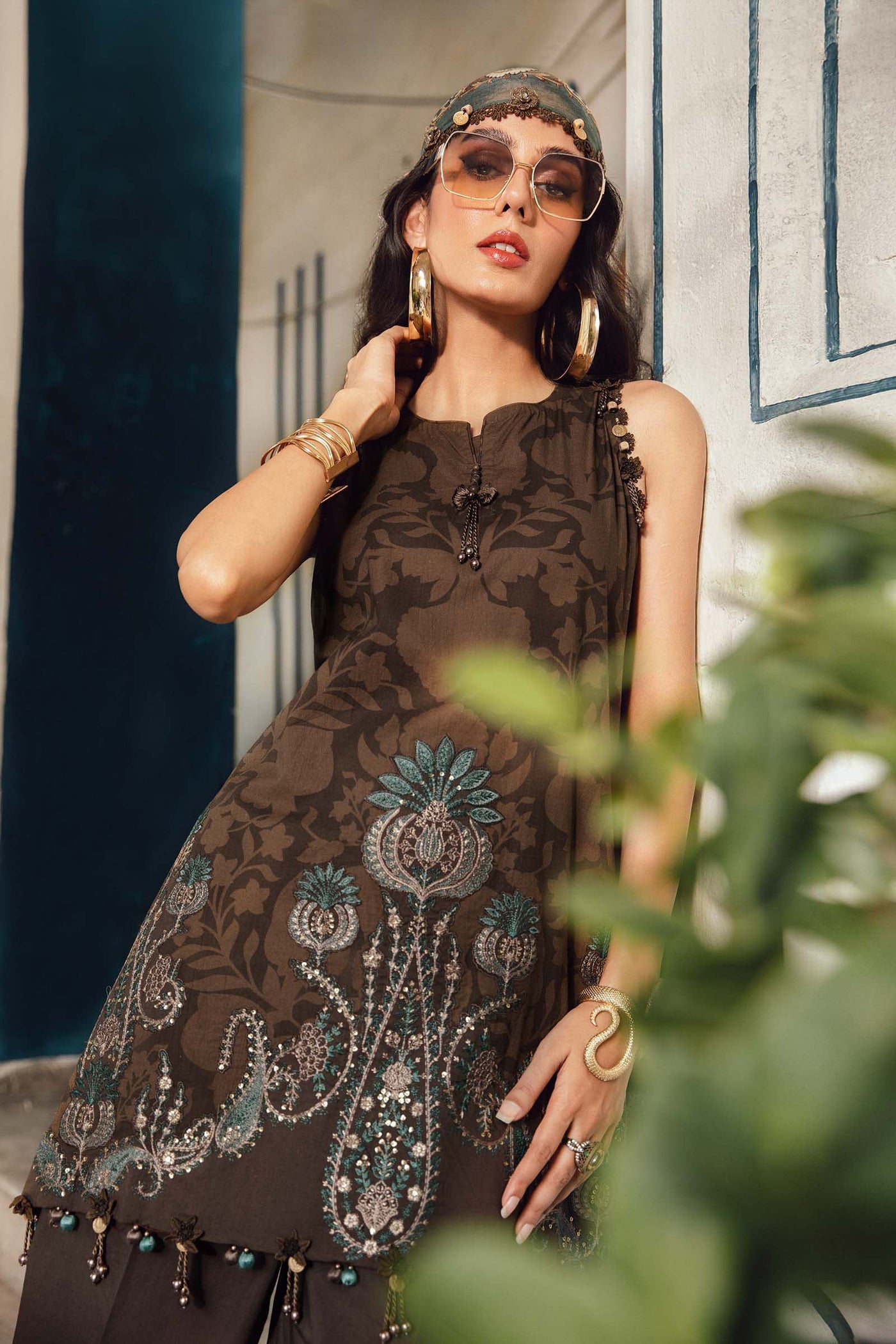 3 Piece Unstitched Embroidered Cambric Suit | MPT-2704-A