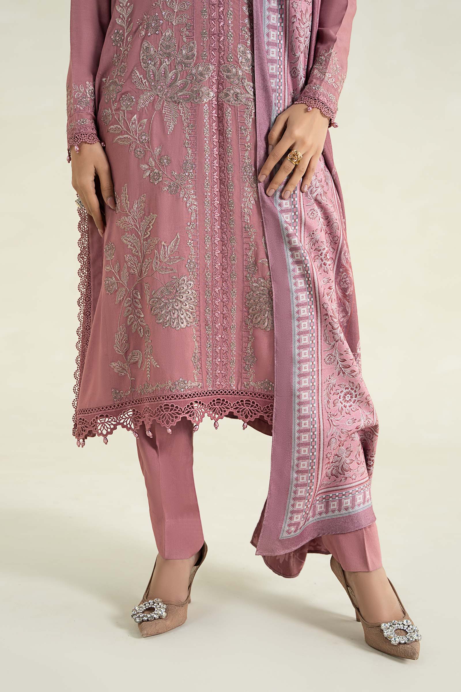 3 Piece Printed Linen Suit | MPS-2404-A