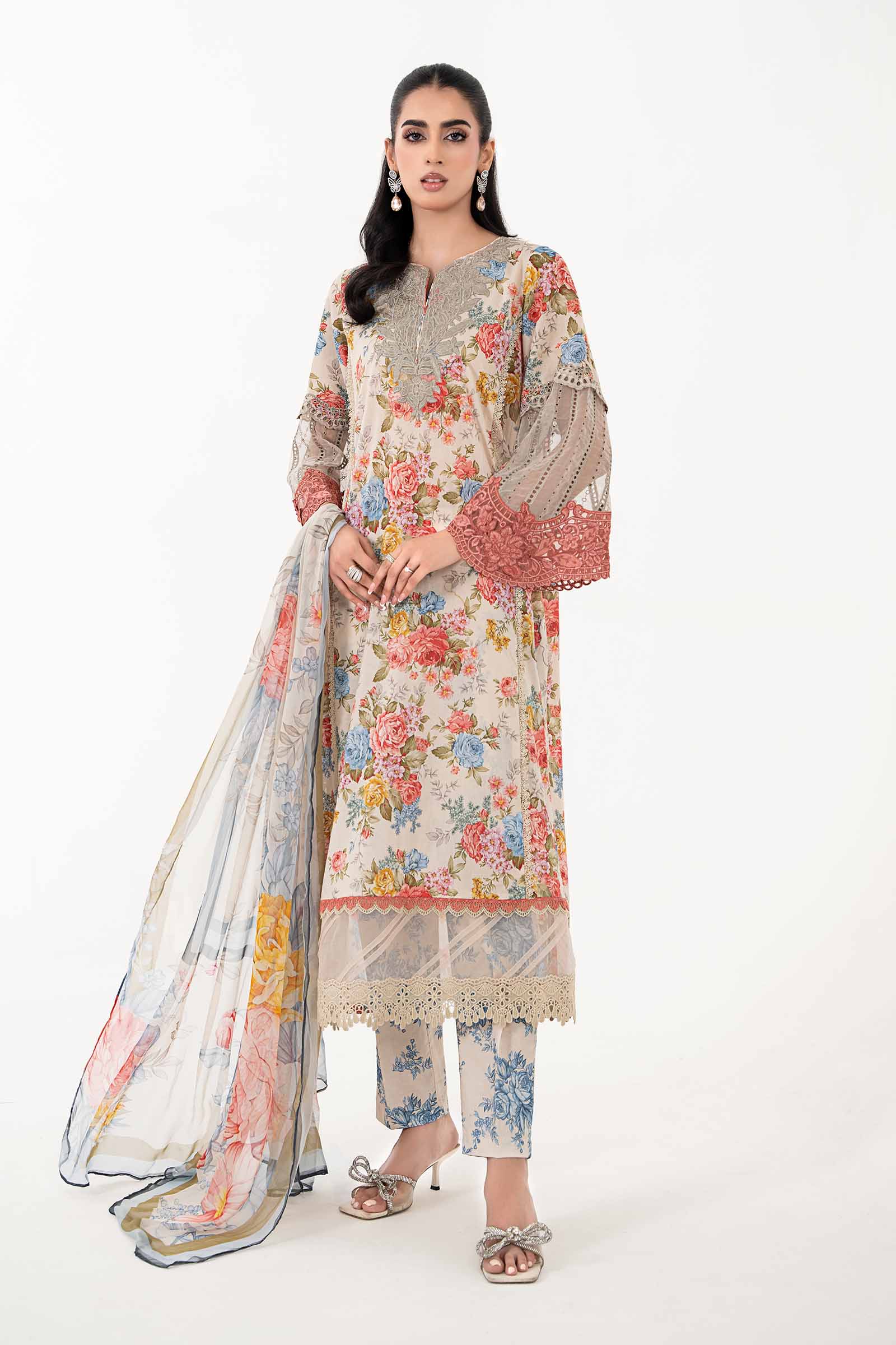 2204 Design 3 Piece Printed Lawn Suit | MPS-2204-A – Maria.B. Designs (AE)