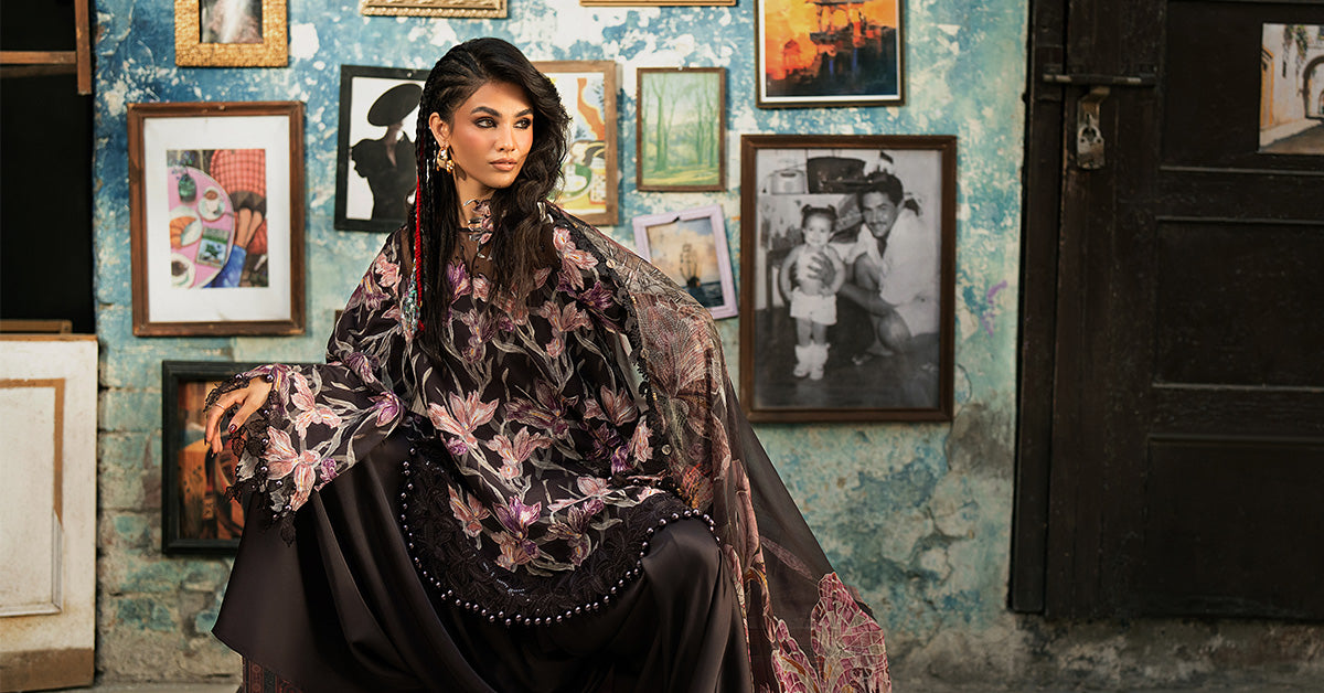 3 Piece Unstitched Embroidered Cambric Suit