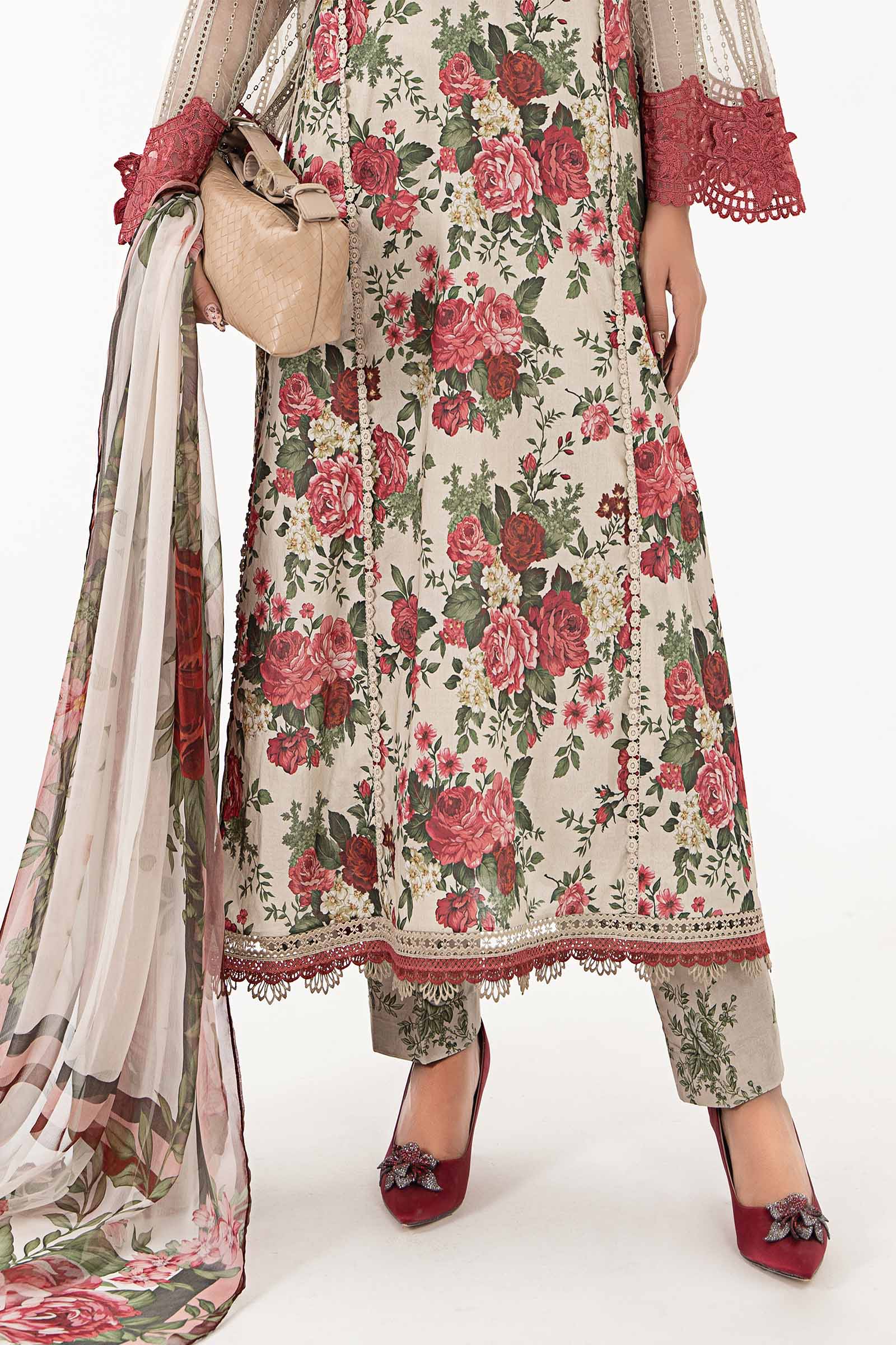 3 Piece Printed Lawn Suit | MPS-2204-B